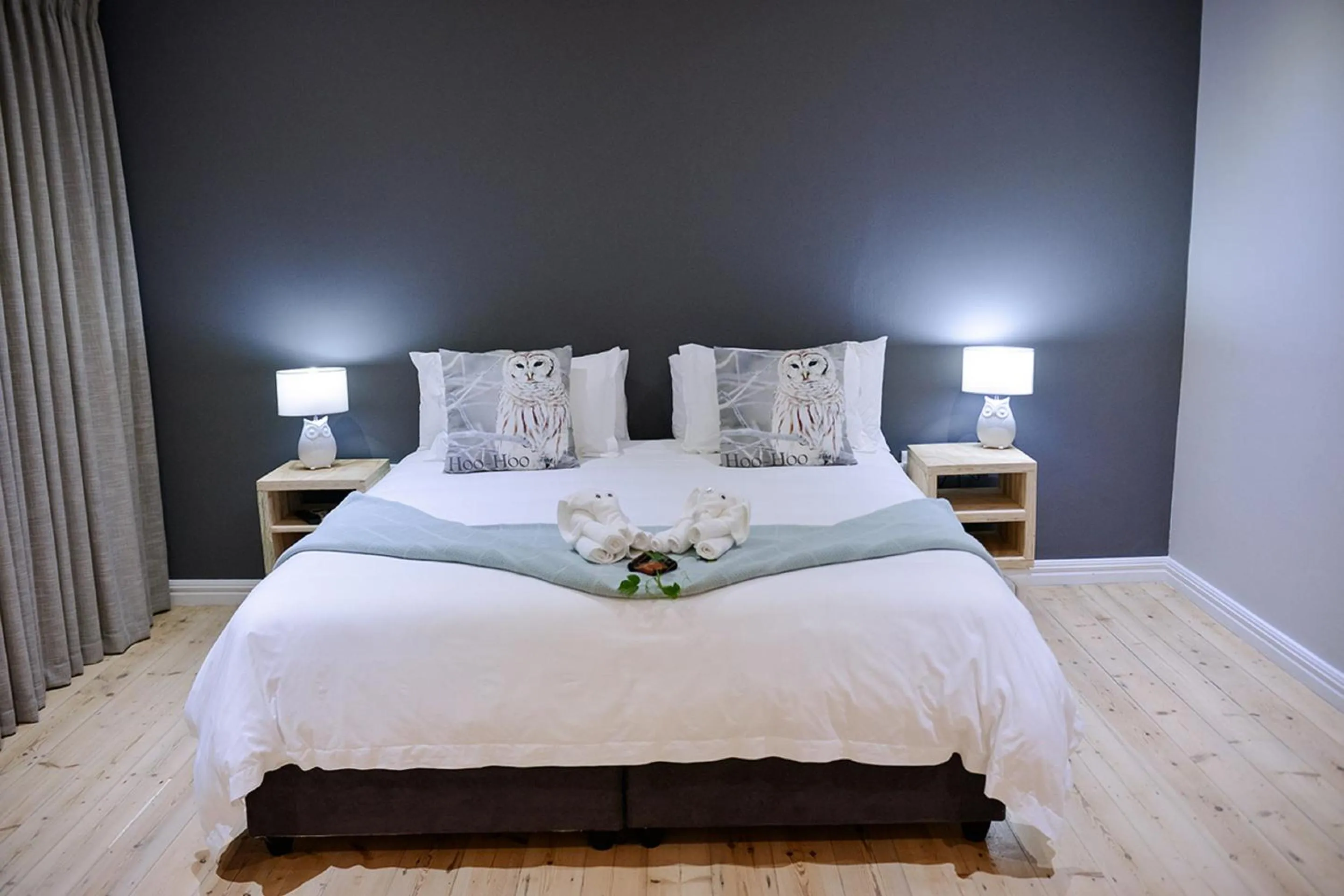 Decorative detail, Bed in Two Fat Owls Guesthouse