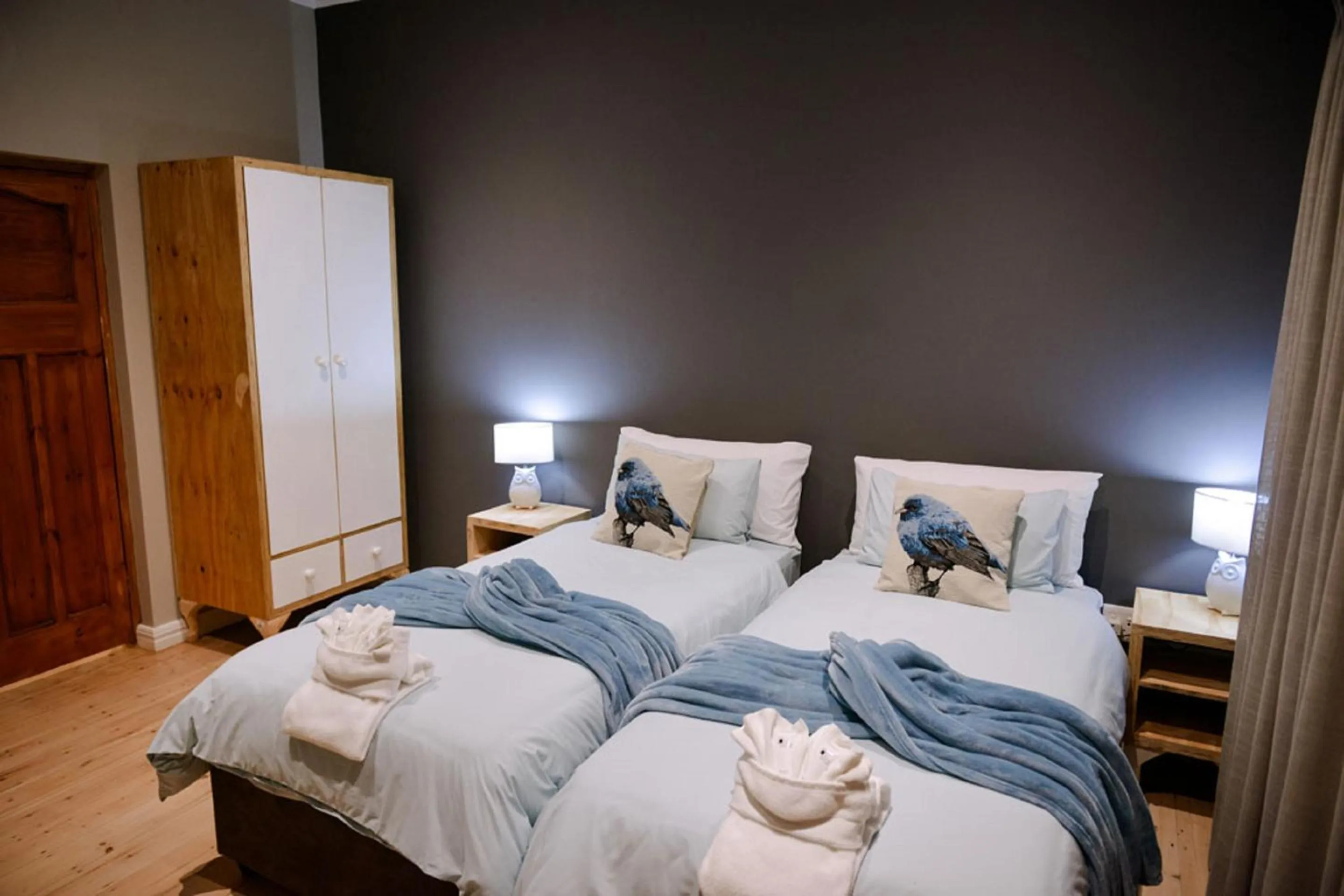 Decorative detail, Bed in Two Fat Owls Guesthouse