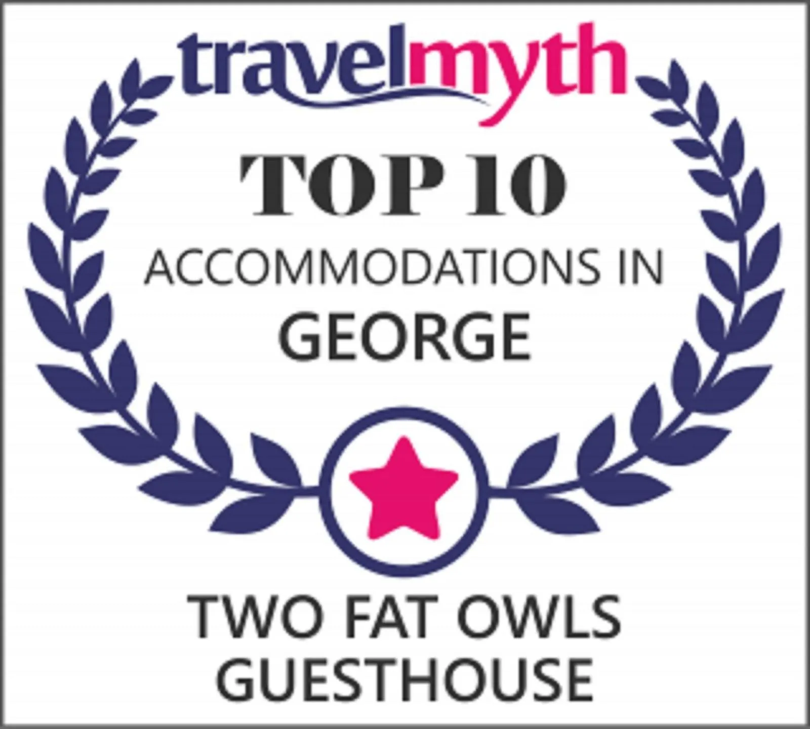 Certificate/Award in Two Fat Owls Guesthouse
