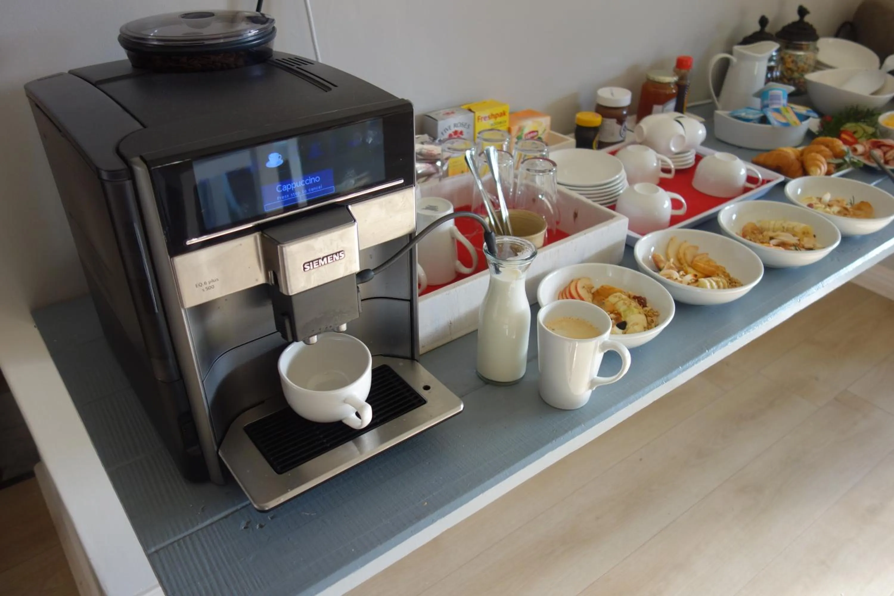 Continental breakfast in Two Fat Owls Guesthouse