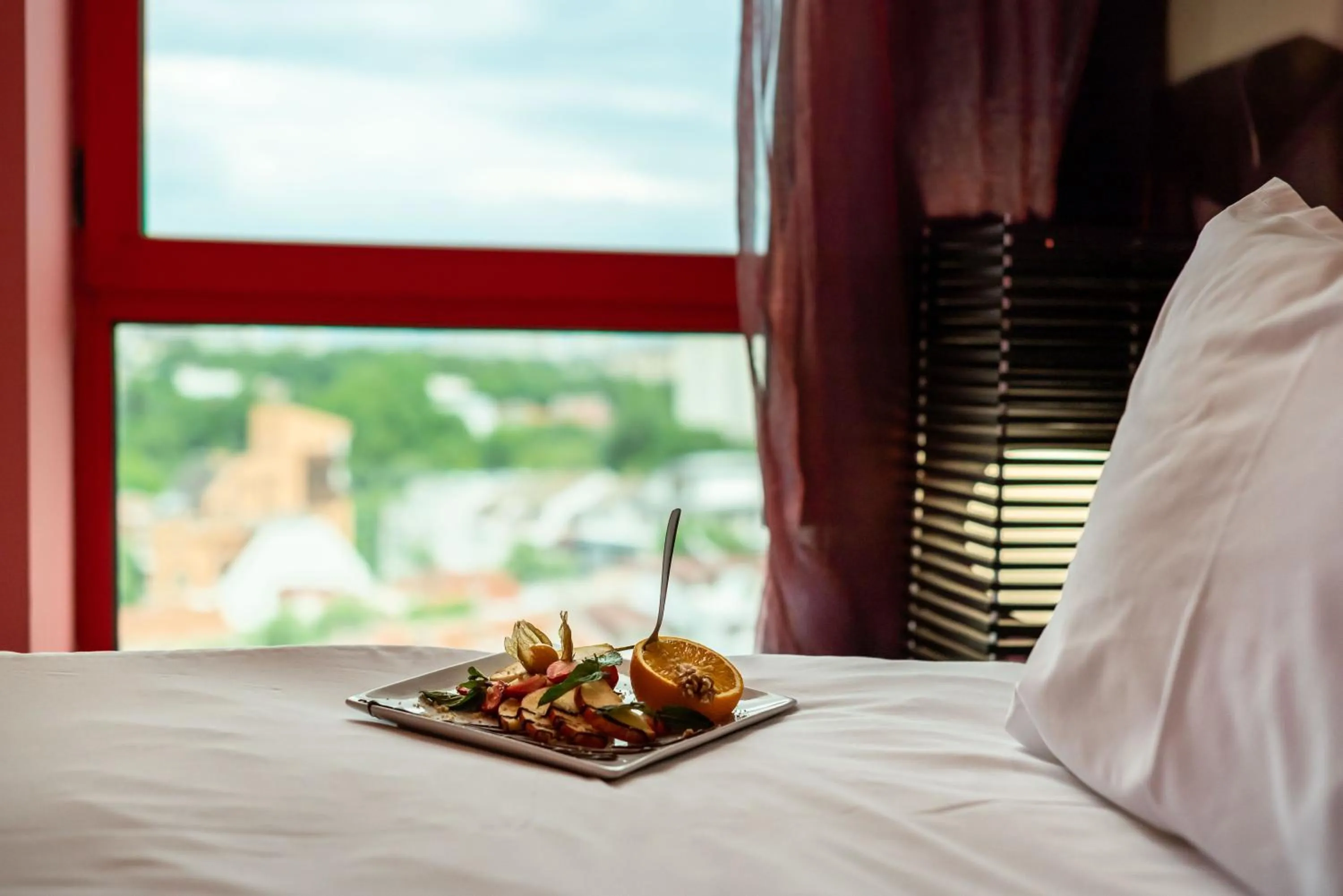 City view, Bed in Hotel Leipzig