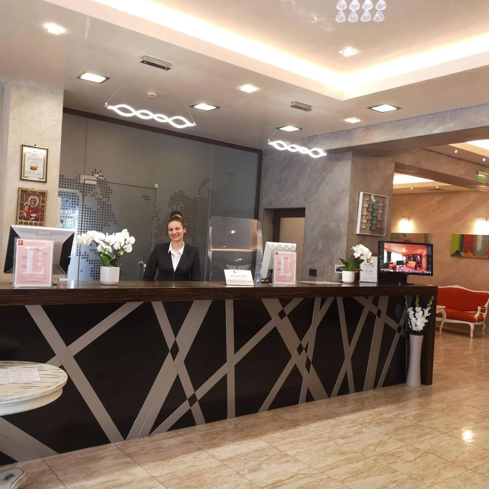 Lobby or reception in Hotel Leipzig