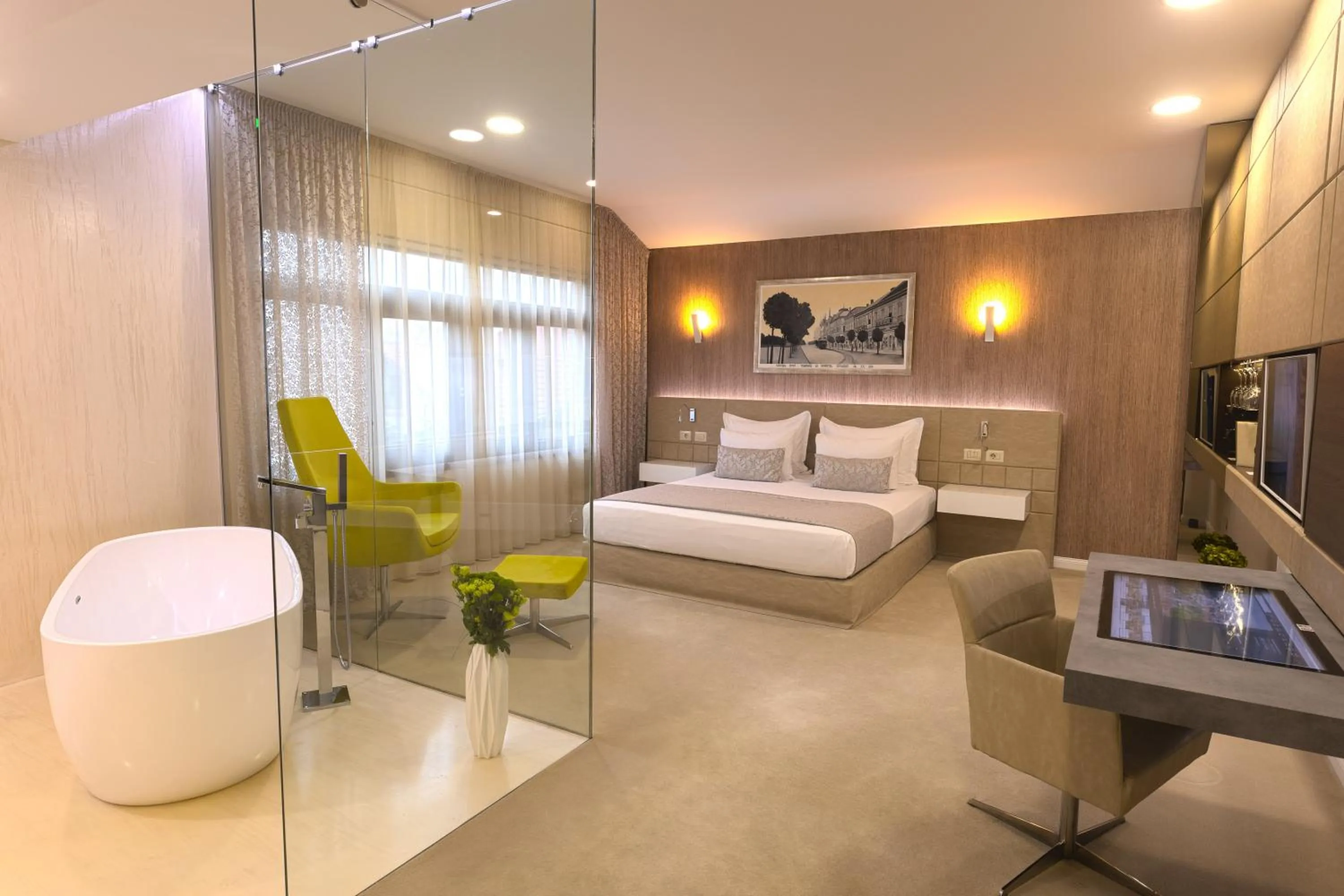 Seating area, Bed in Hotel Vila Class