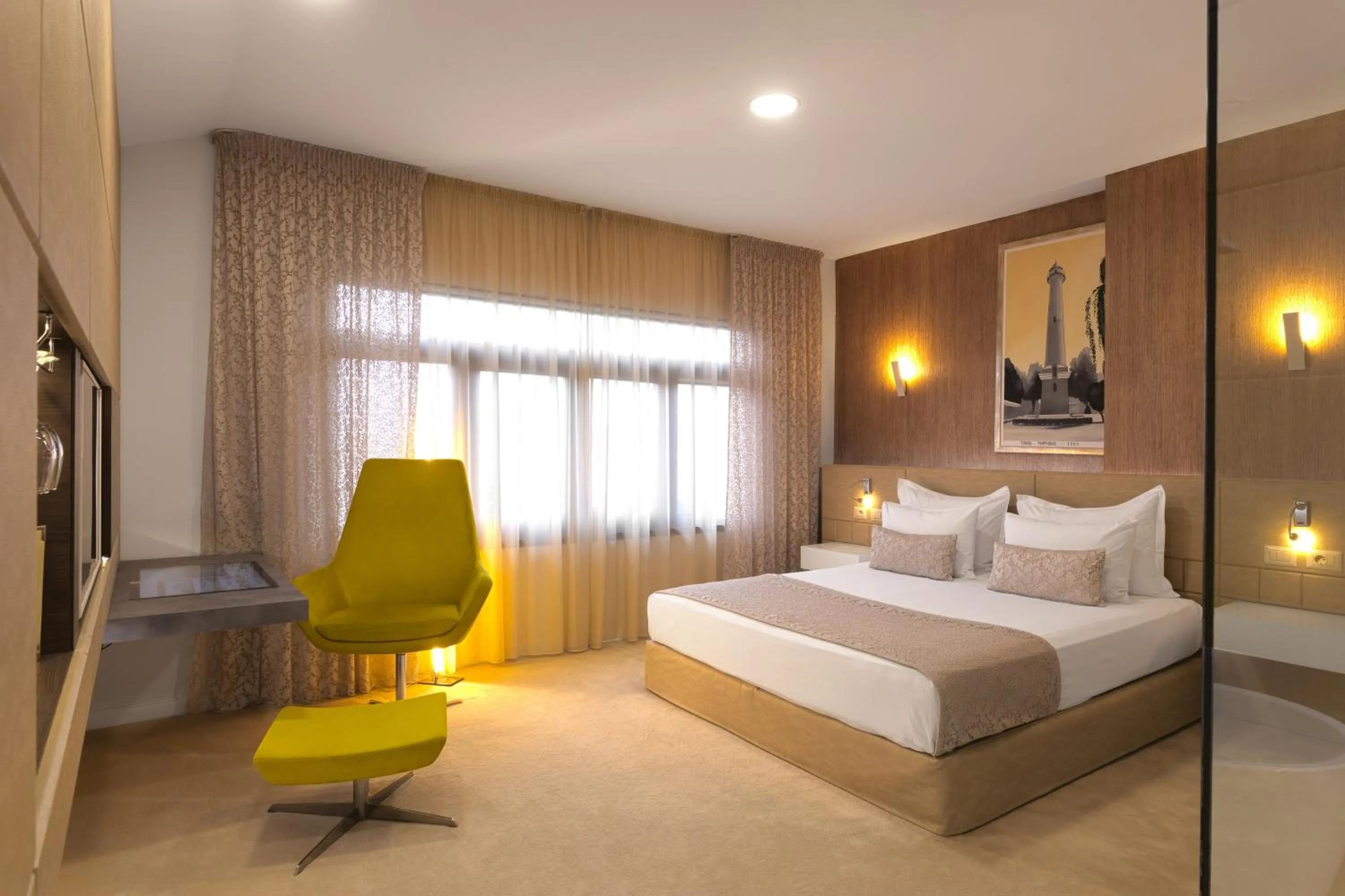 Seating area, Bed in Hotel Vila Class