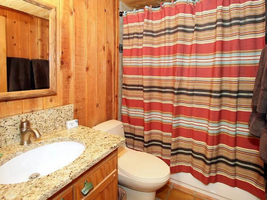 Bathroom in Log Cabin On The Stream Sundance, Utah