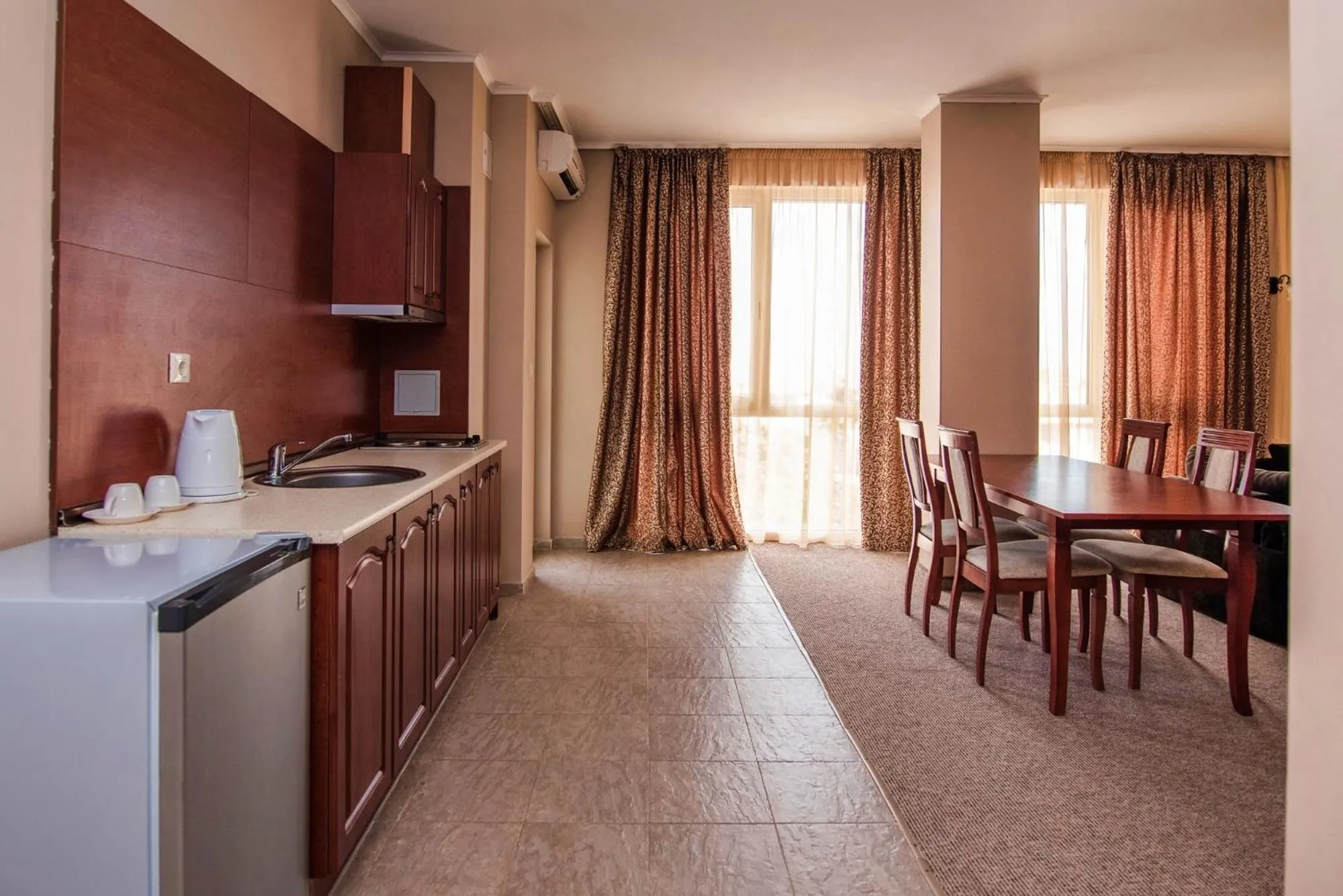 Kitchen or kitchenette in Festa Pomorie Resort
