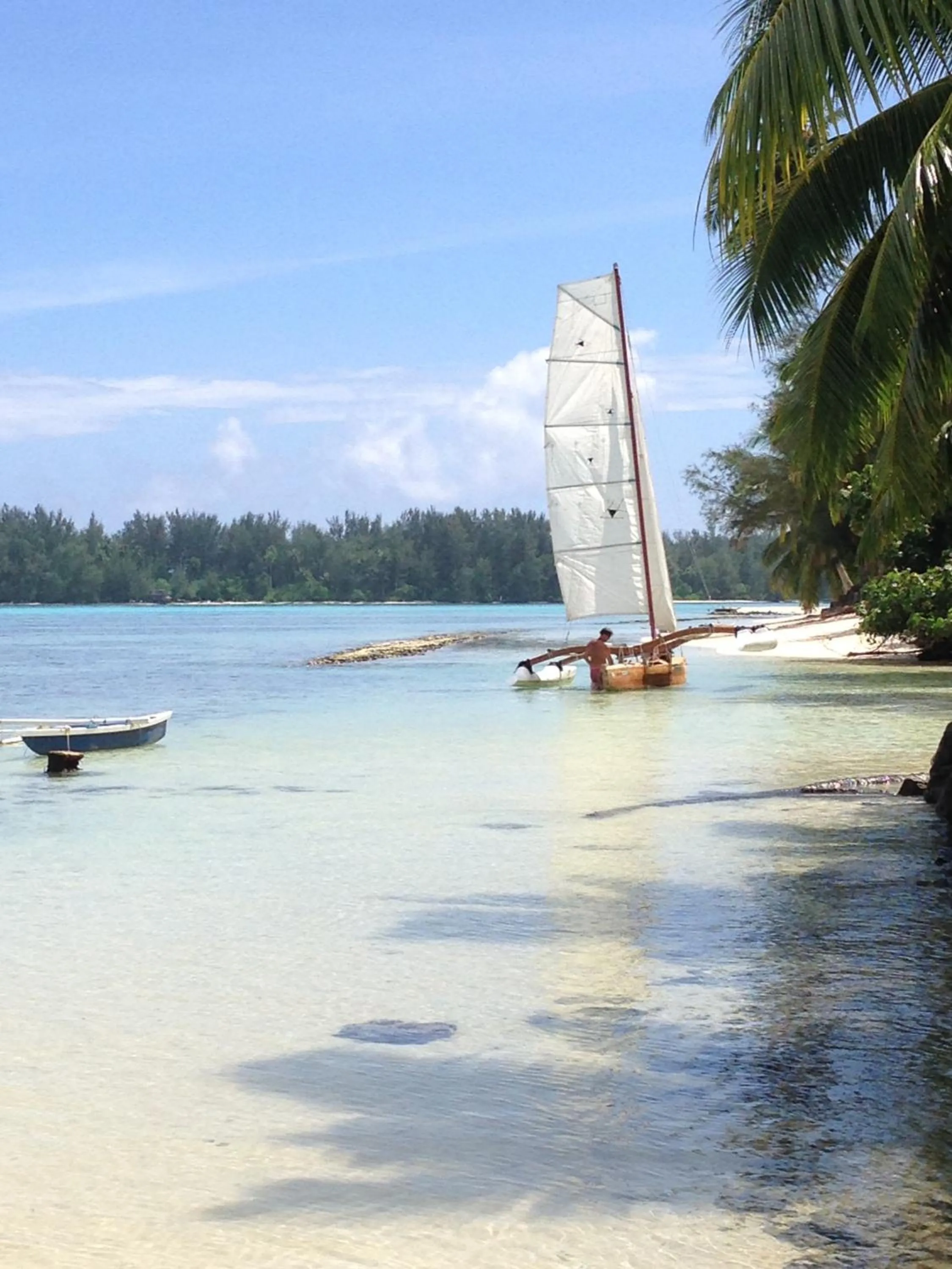 Beach in Moorea Beach Lodge