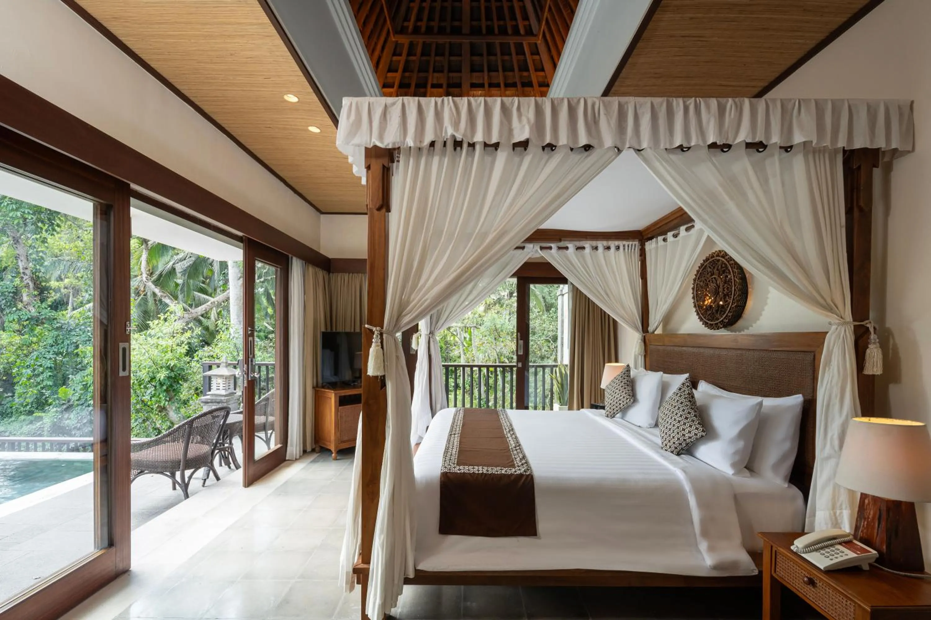View (from property/room), Bed in Visesa Ubud Resort