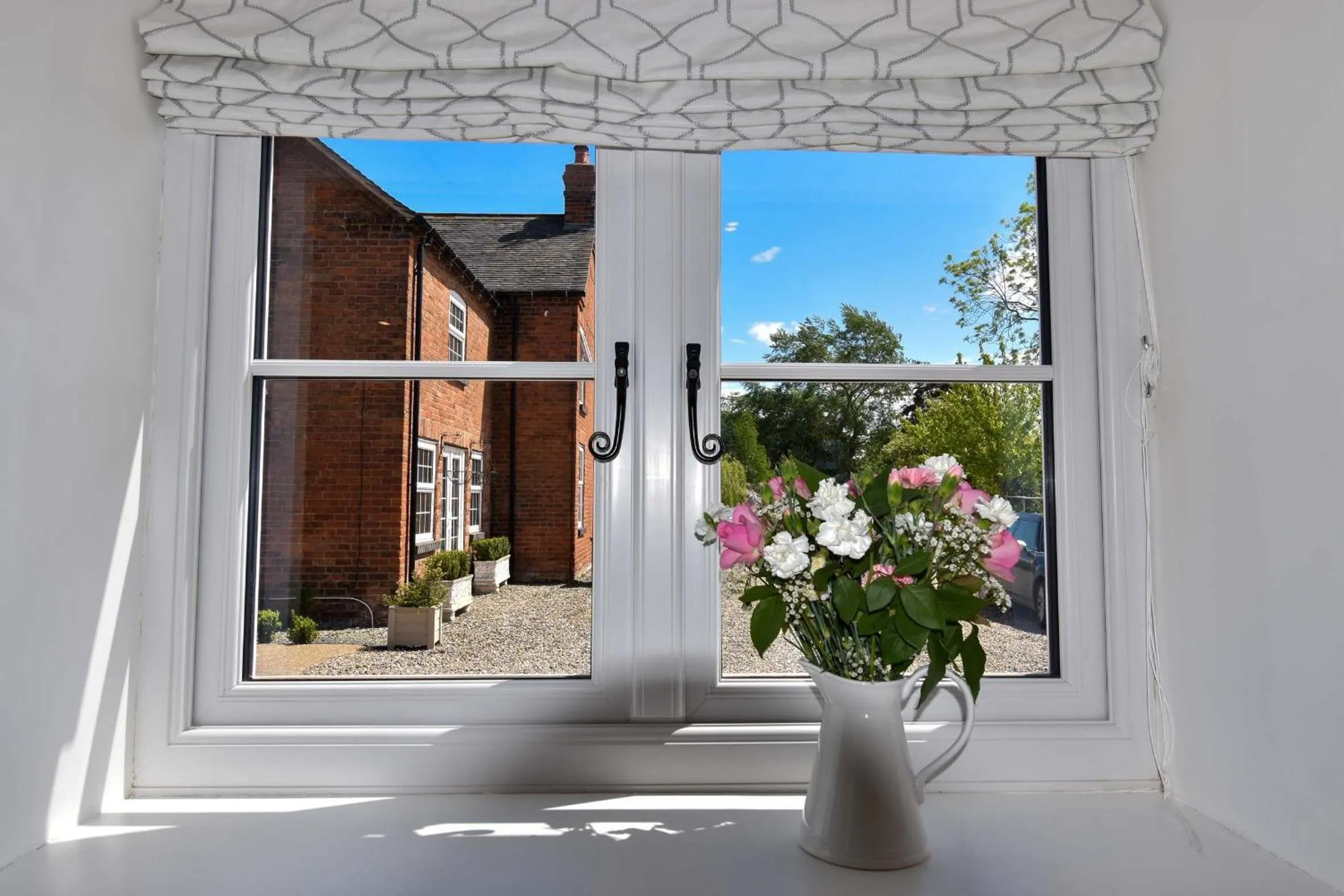 Garden view in Abbey Green Farm