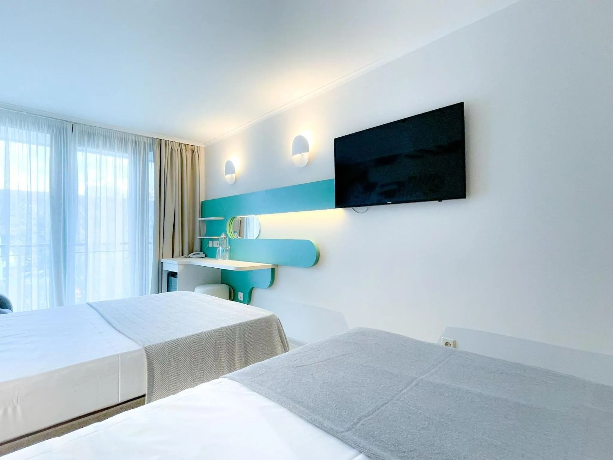 TV and multimedia, Bed in Calimera Ralitsa Superior Hotel - Ultra All Inclusive plus Aquapark