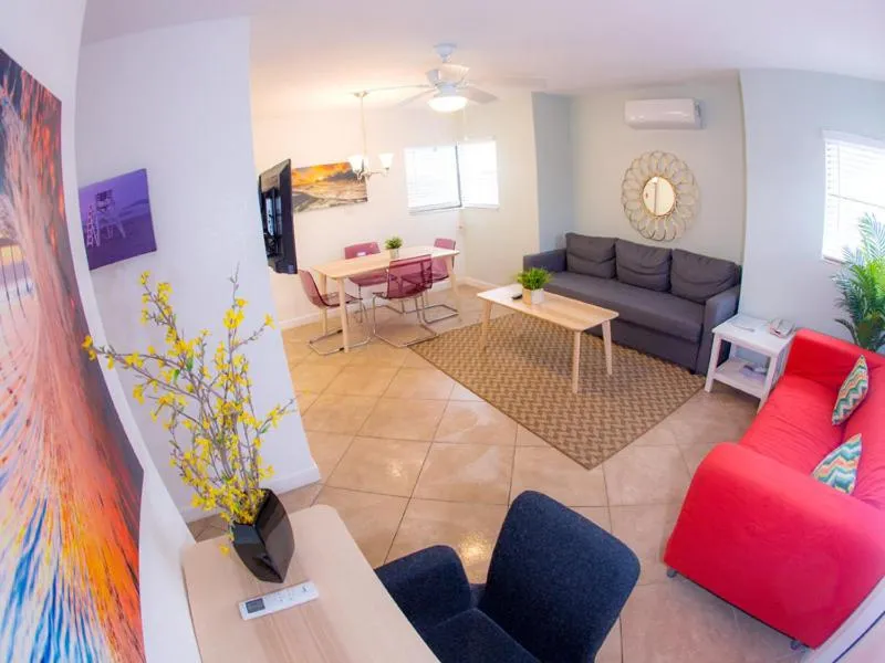 Living room in St. Pete Beach Suites