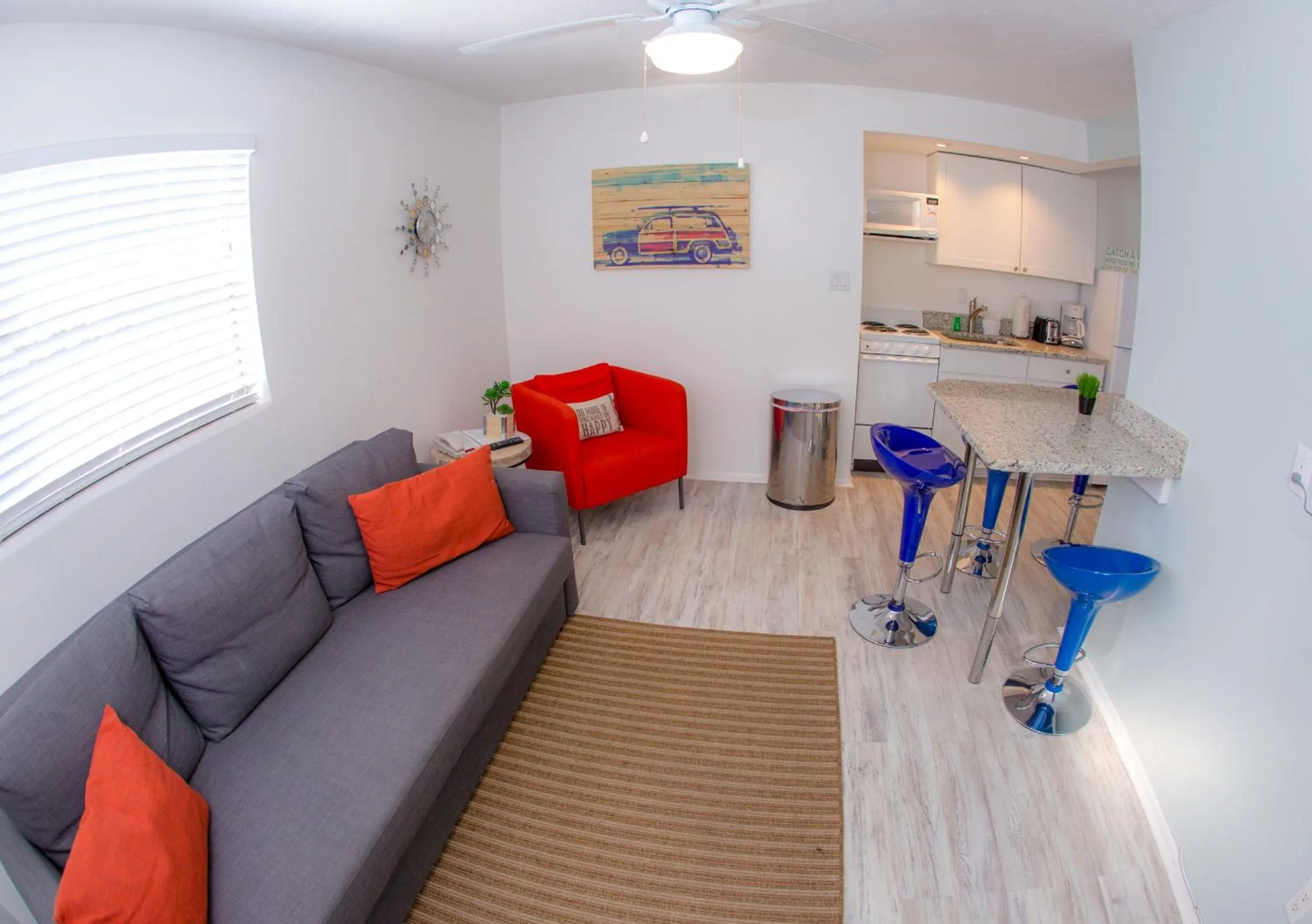 Living room in St. Pete Beach Suites