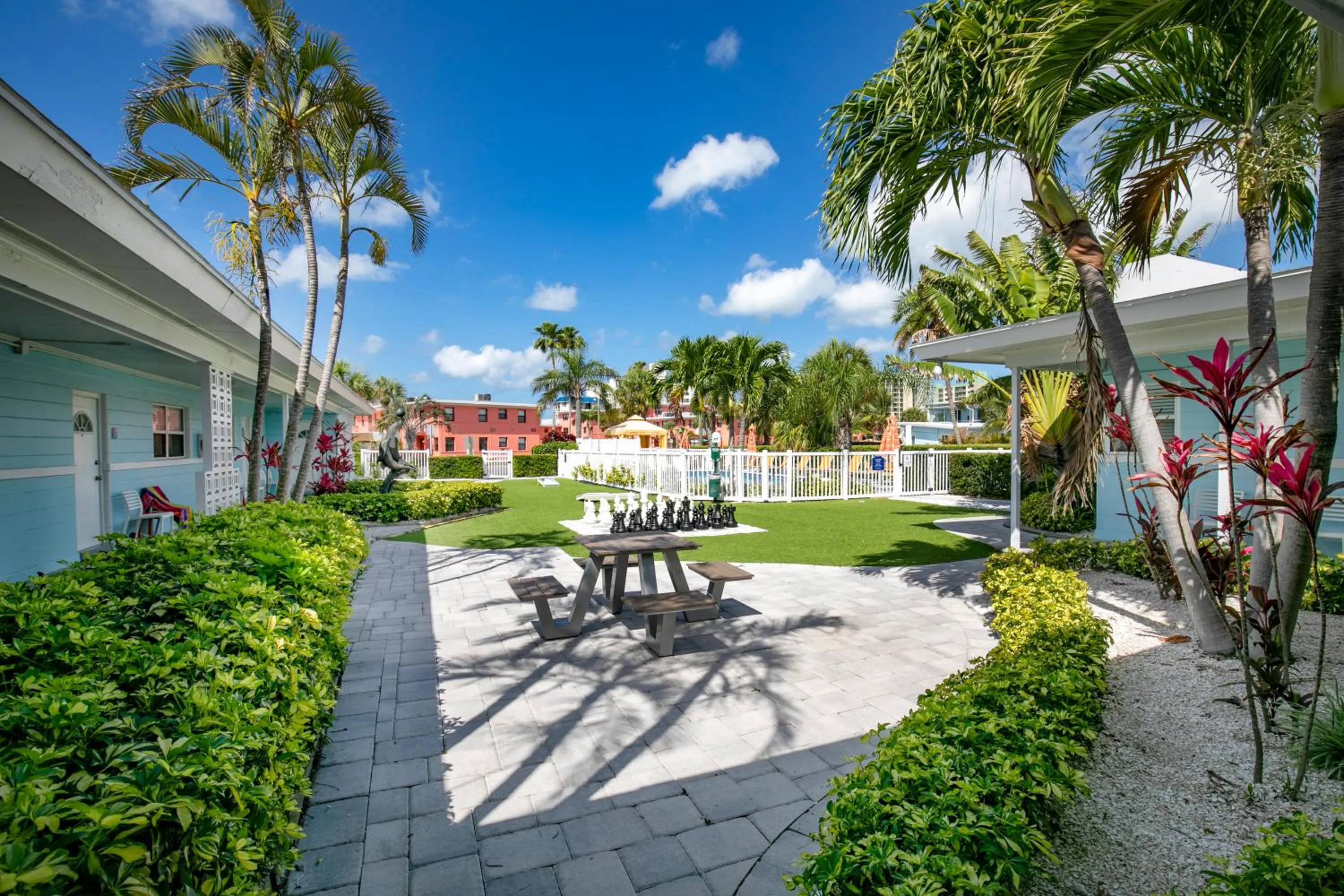 Inner courtyard view in St. Pete Beach Suites