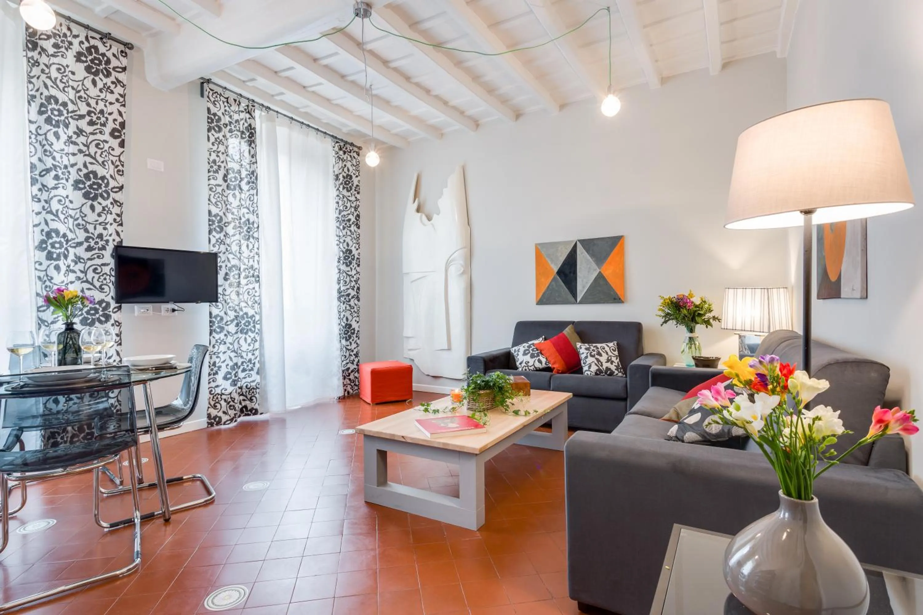 Living room in Rome as you feel - Grotta Pinta apartments