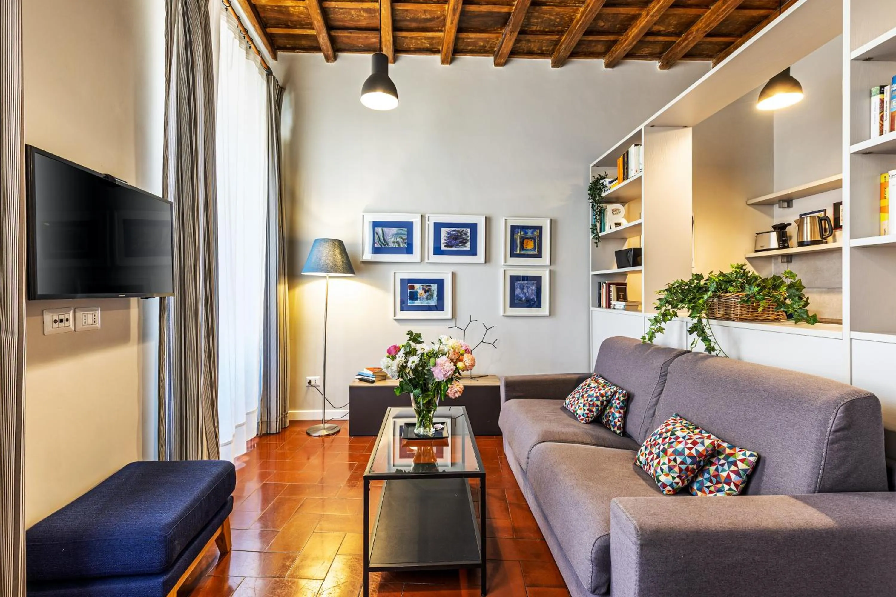 Living room in Rome as you feel - Grotta Pinta apartments