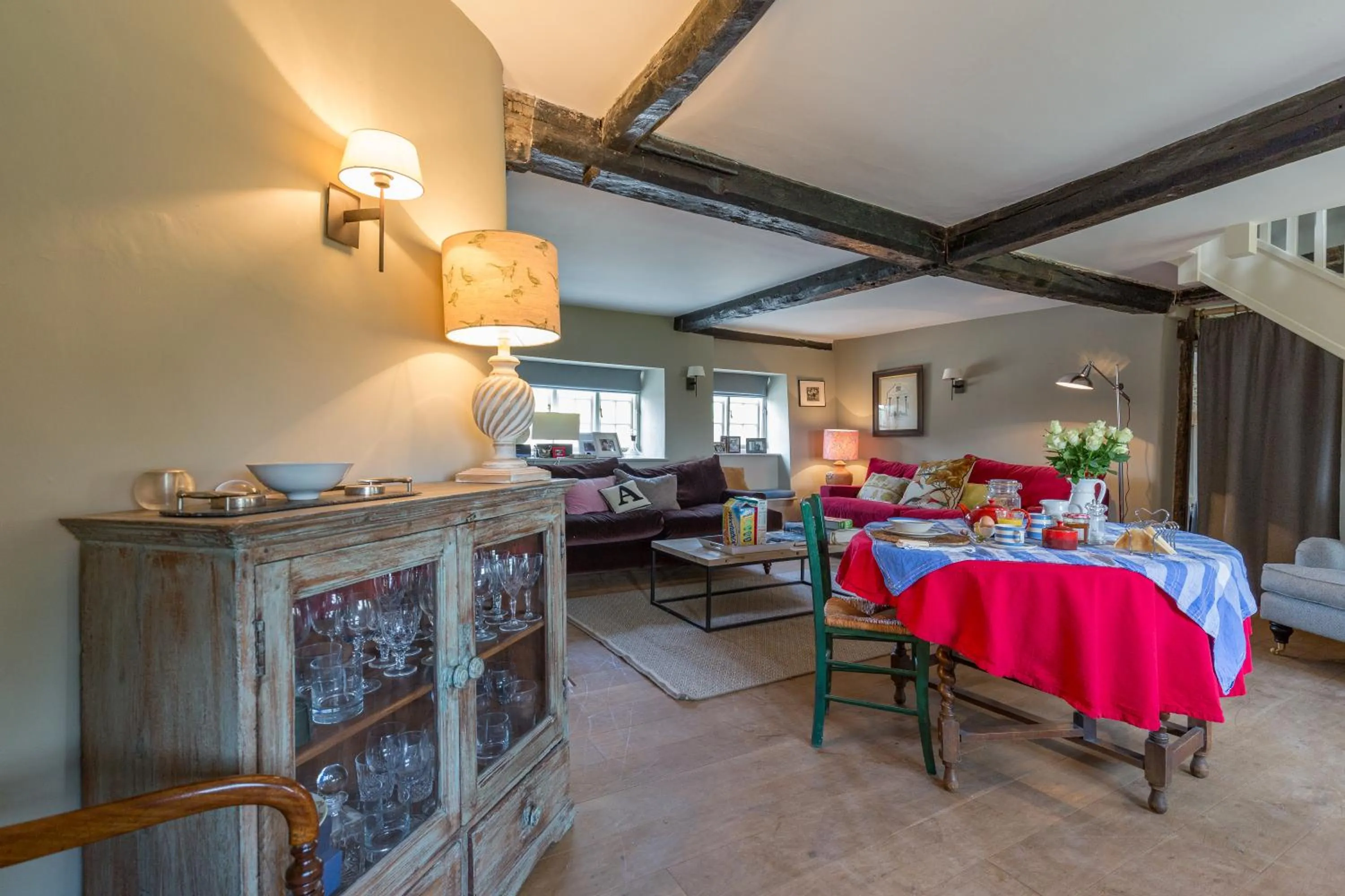 Dining area in Church End Cottage