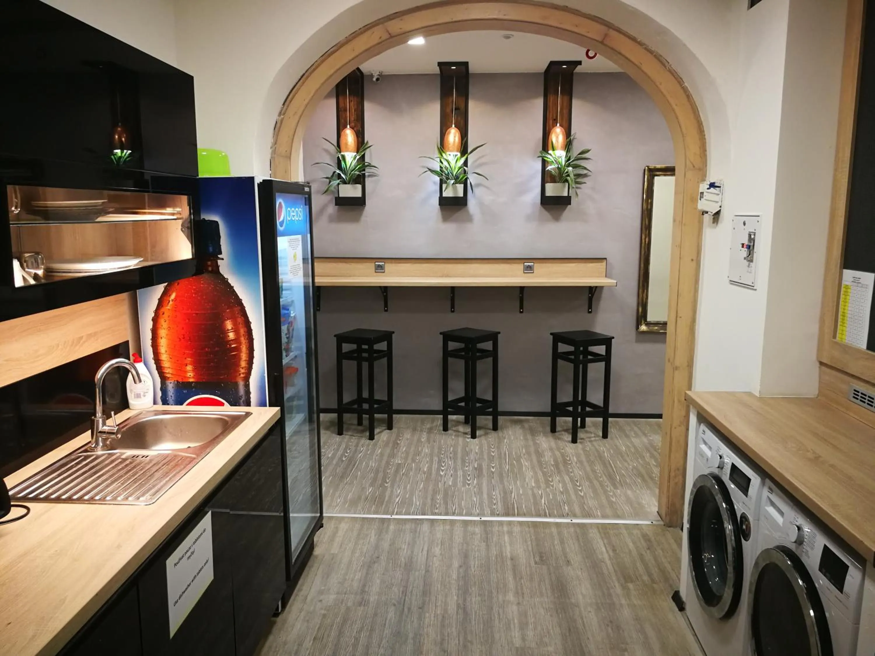 Communal kitchen in Pension SKLEP