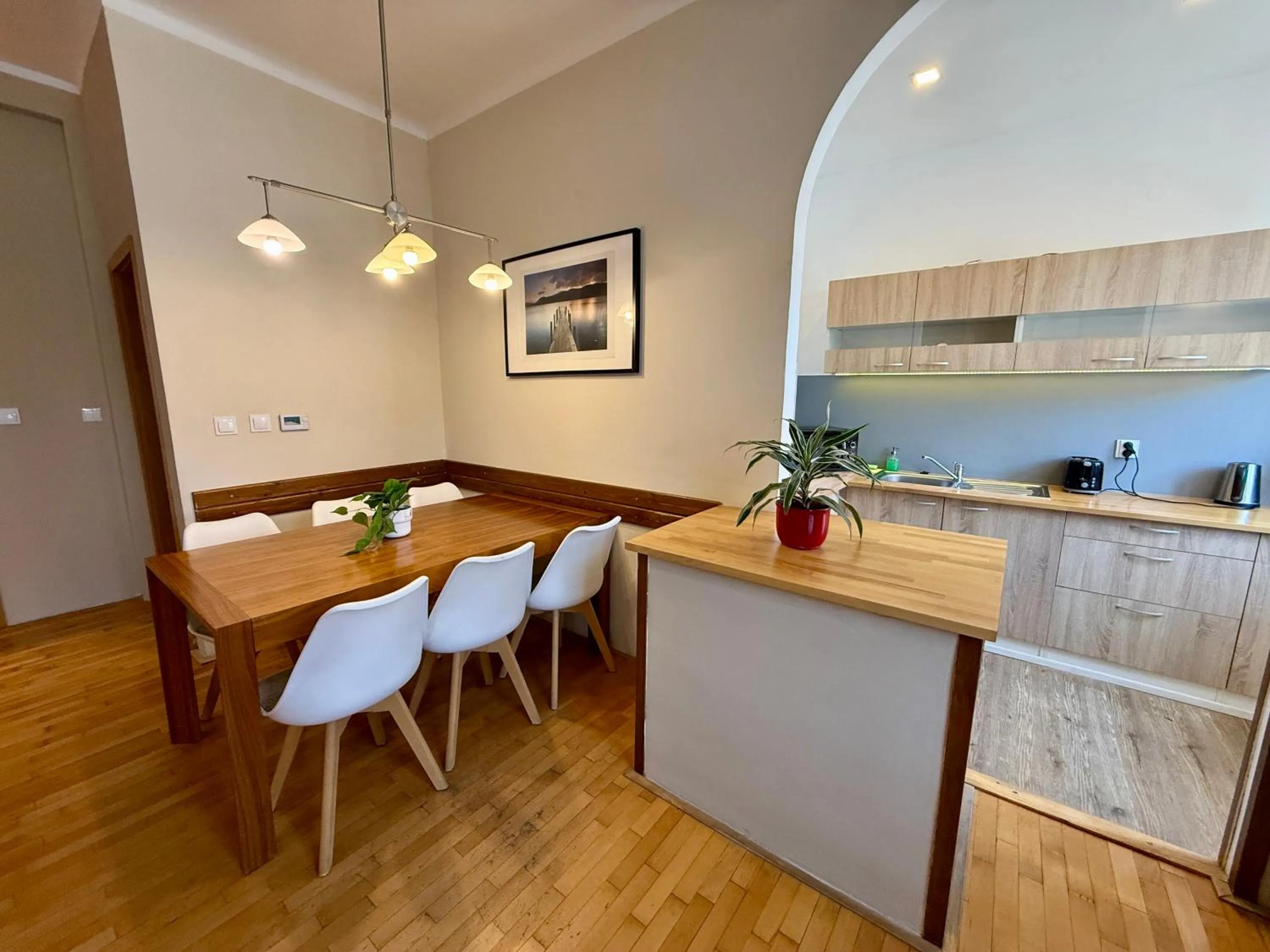 Kitchen or kitchenette in Pension SKLEP