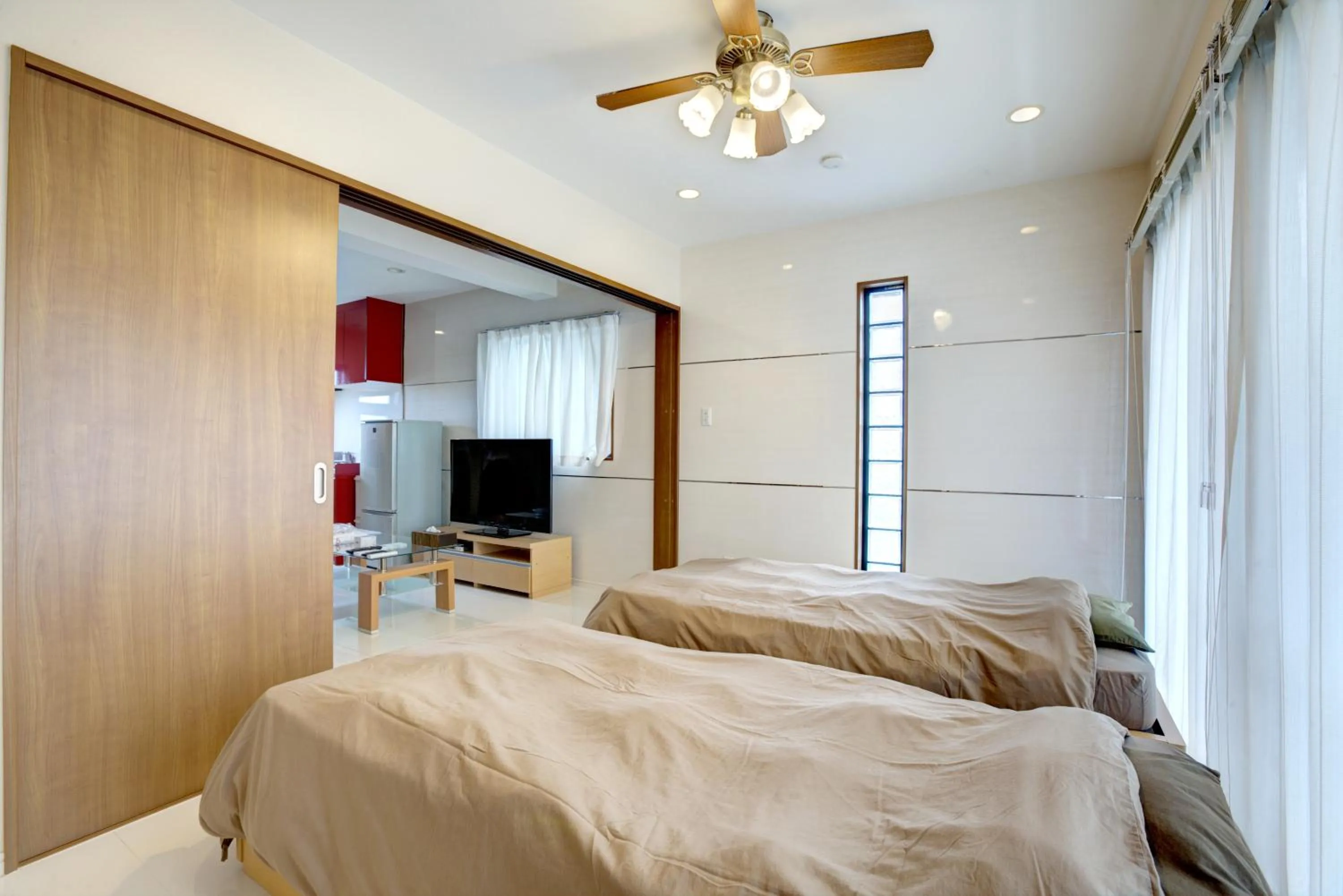 Bed in Terrace Resort Ginowan