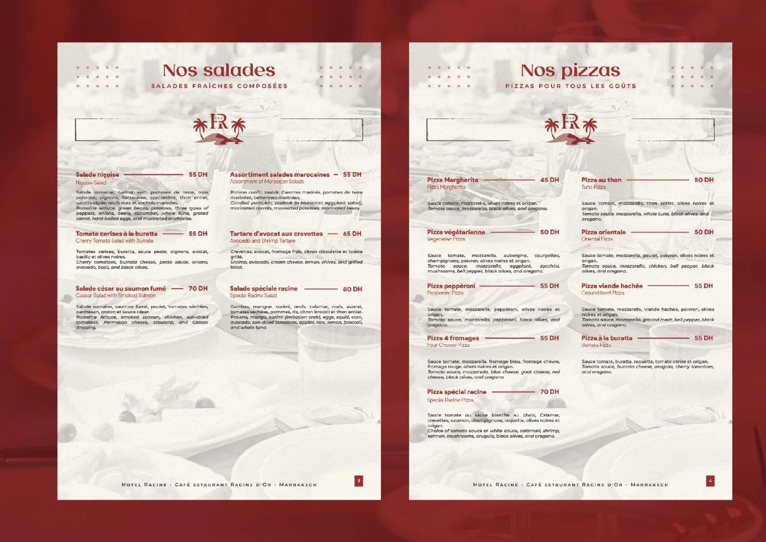 Restaurant/places to eat in Hôtel Racine