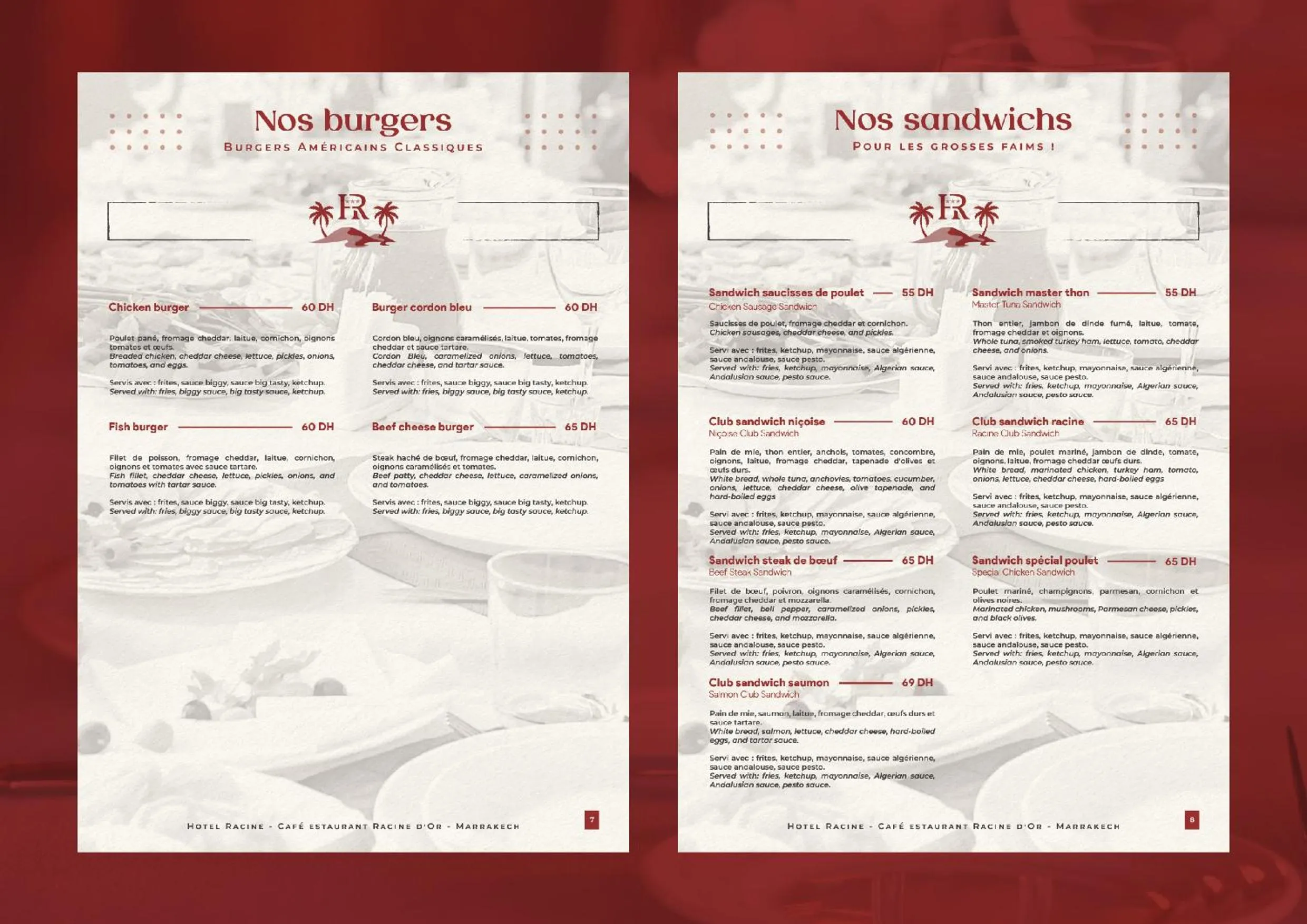 Restaurant/places to eat in Hôtel Racine