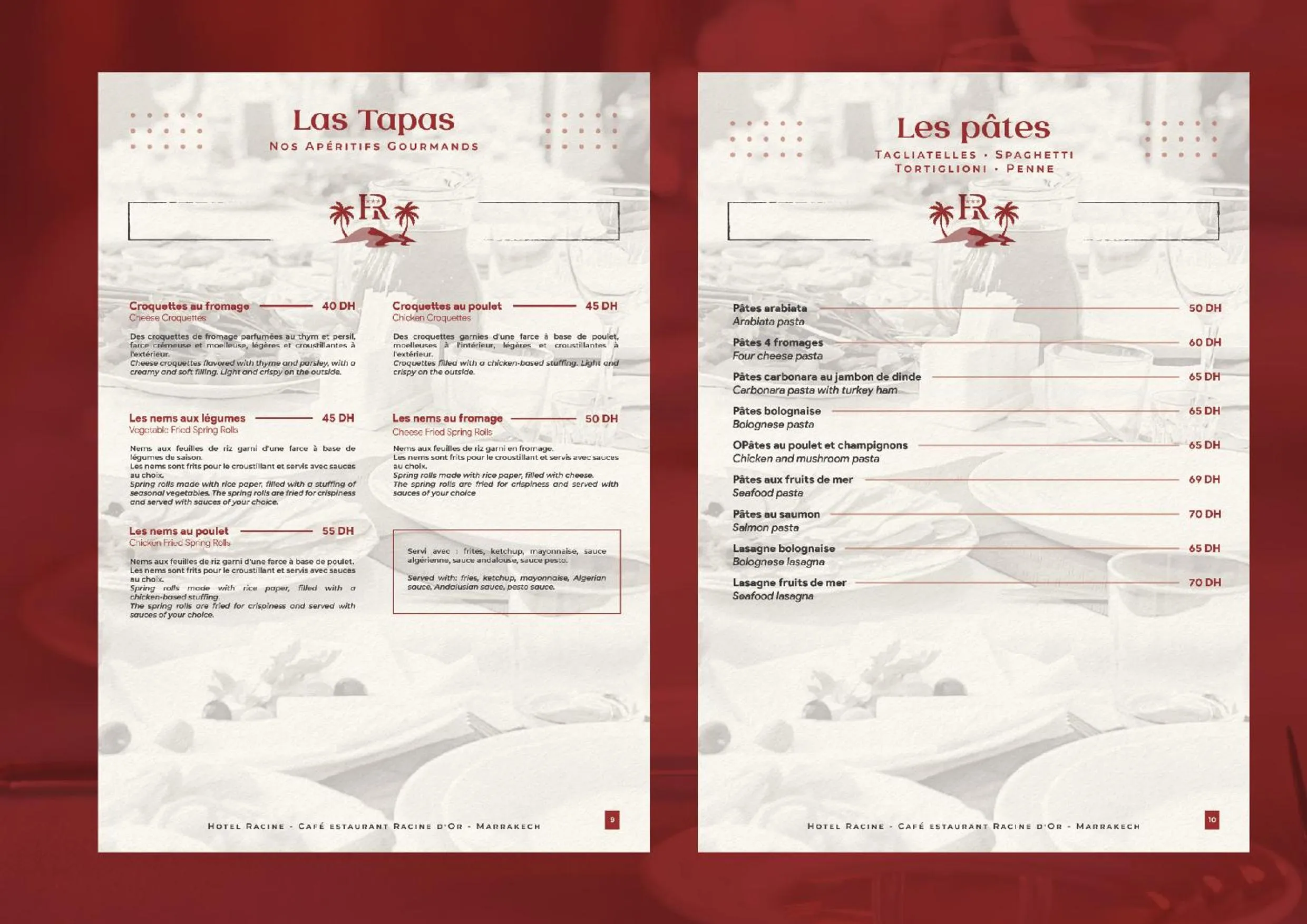 Restaurant/places to eat in Hôtel Racine