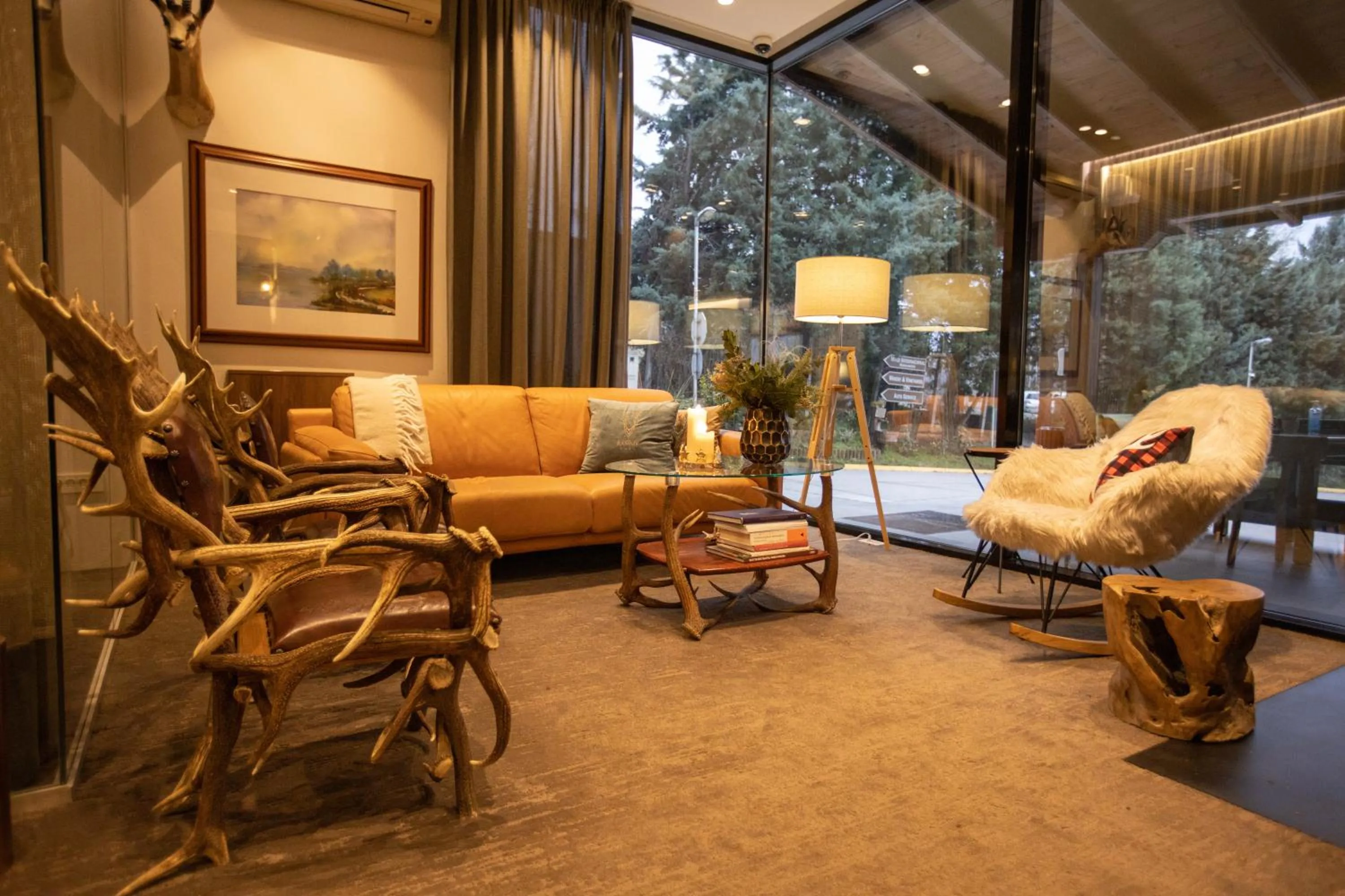 Lobby or reception in The Hunter's Lodge Kamnik