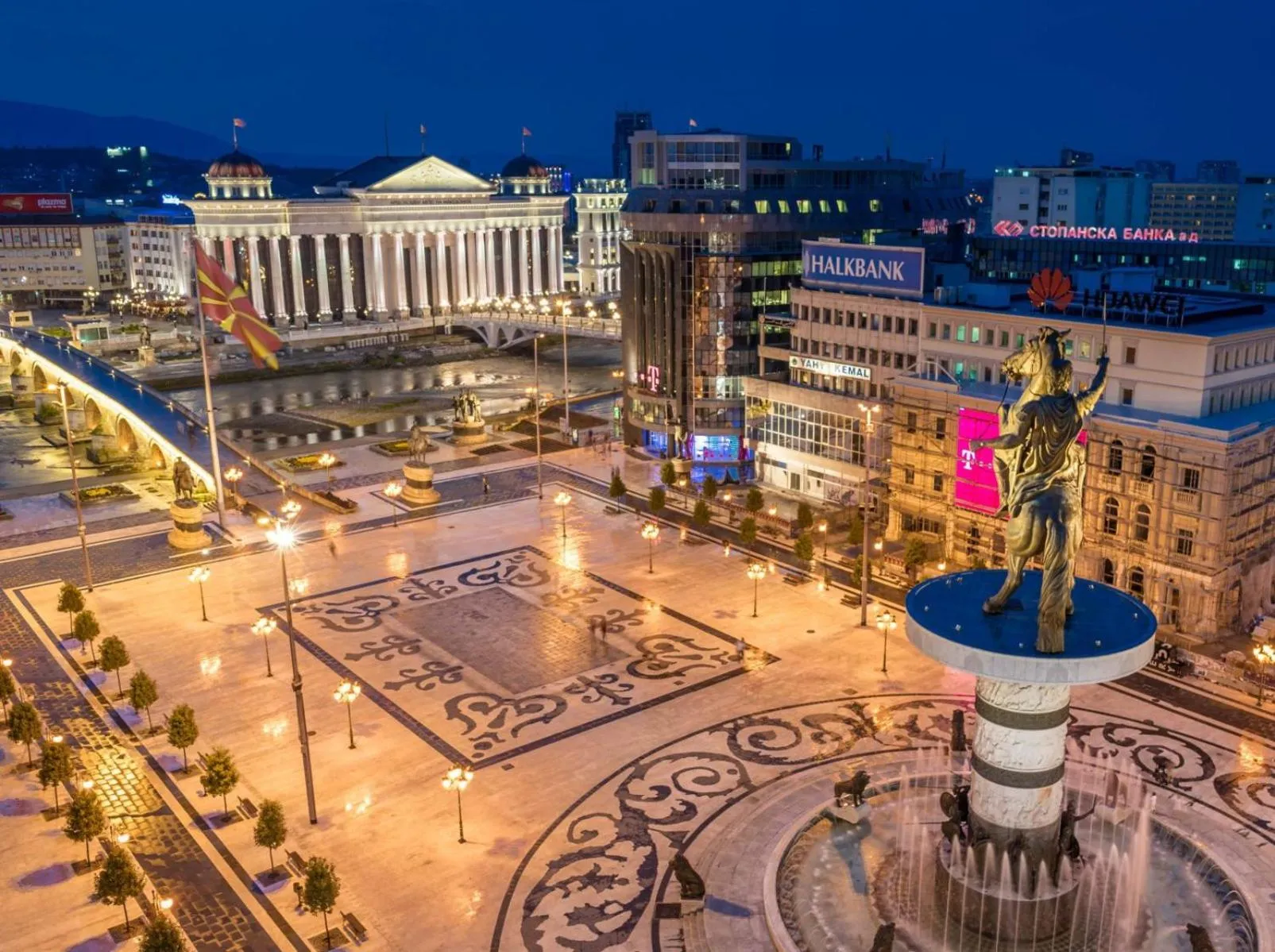 Bird's eye view in Hotel Square