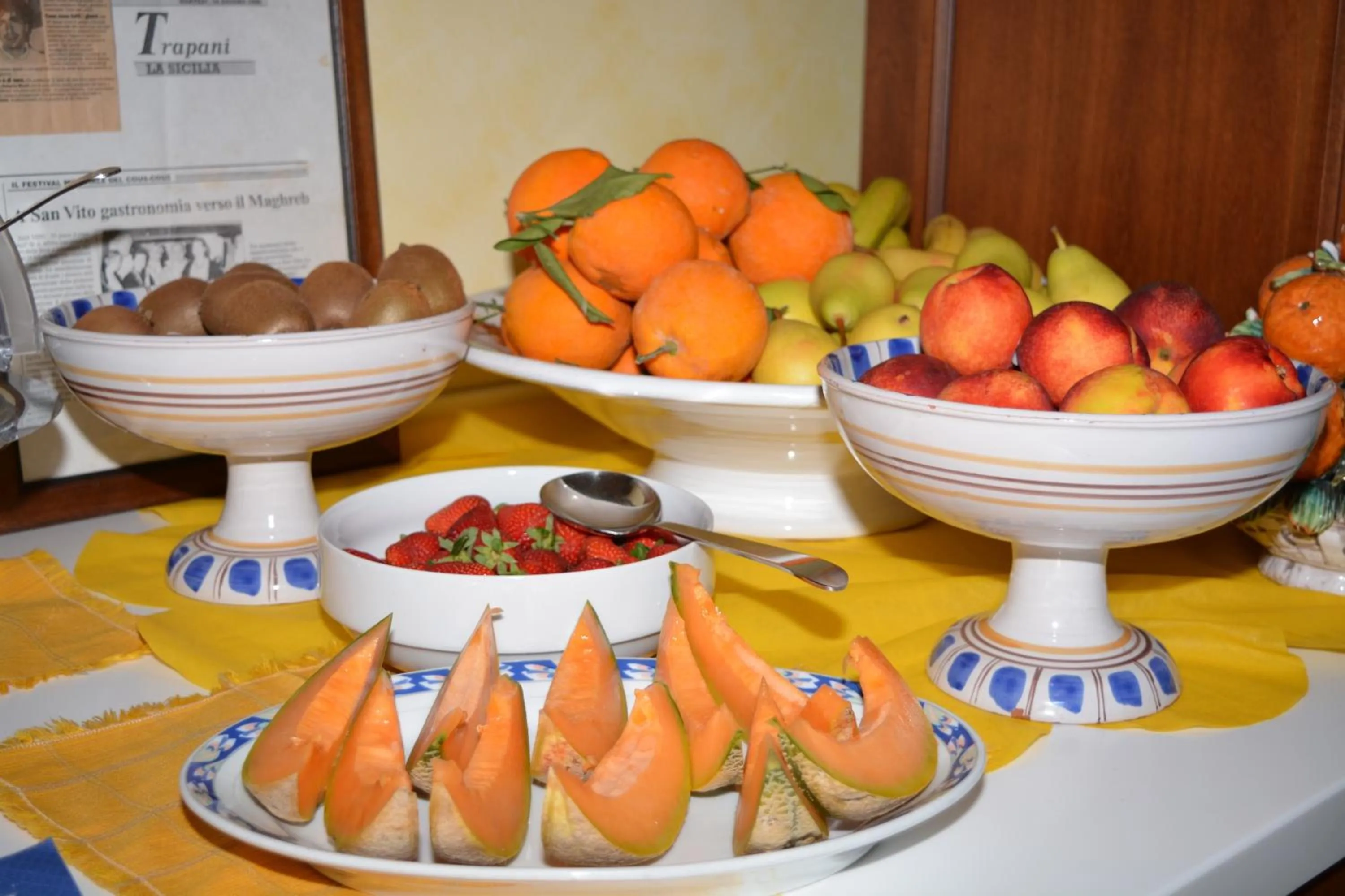 Buffet breakfast in Hotel Ristorante Mediterraneo Faro