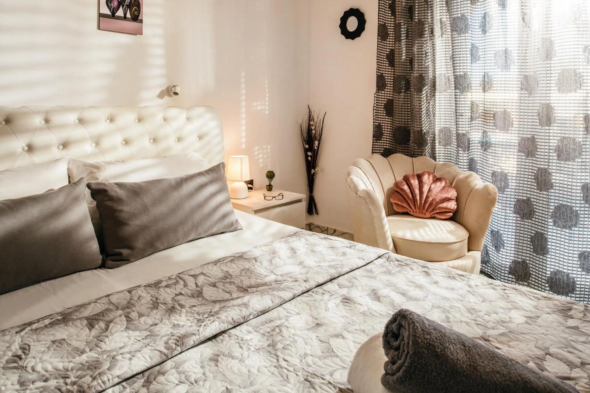 Bed in Villa Corali Apartments Sea Breath & Pool