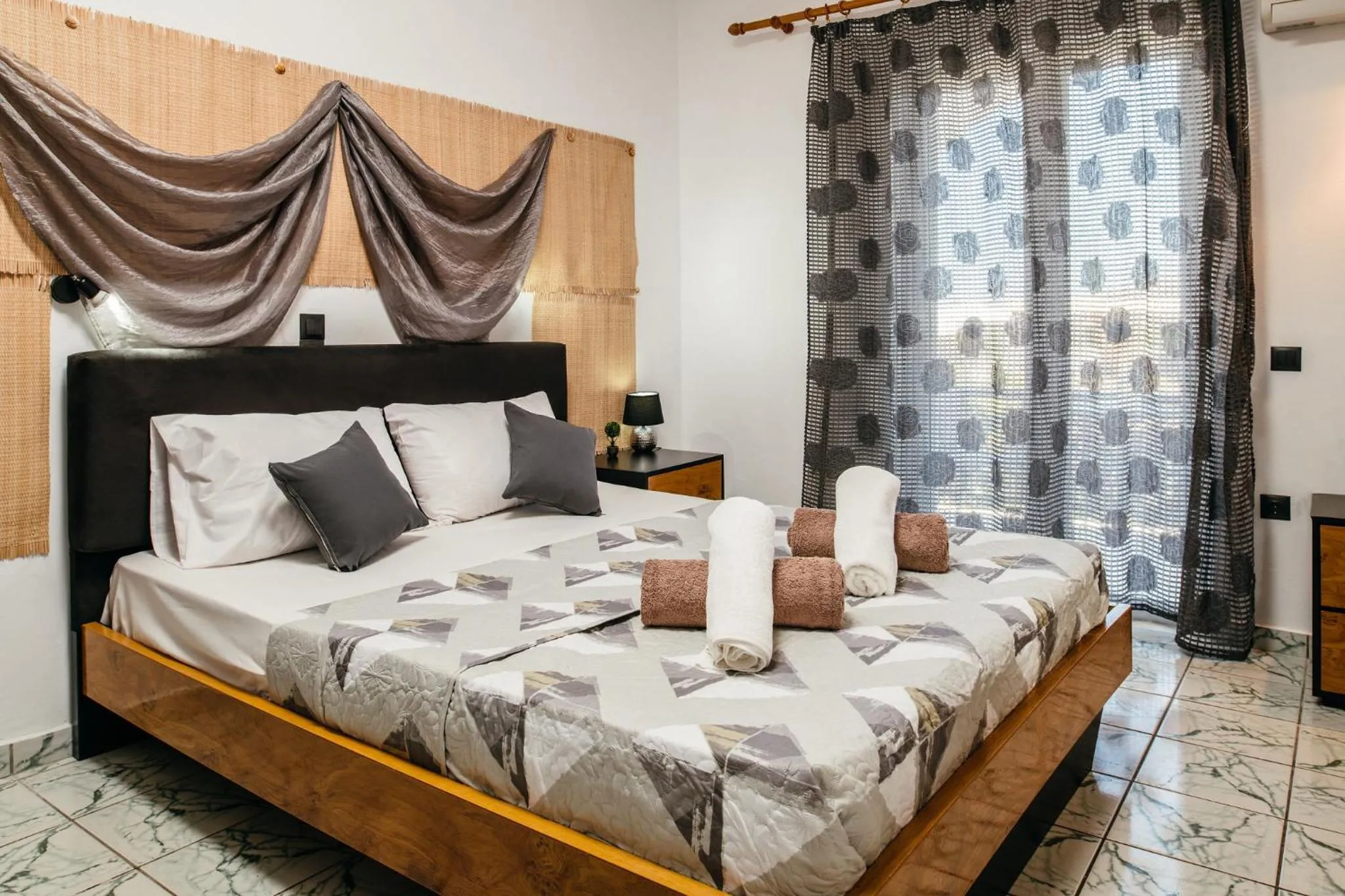 Bed in Villa Corali Apartments Sea Breath & Pool