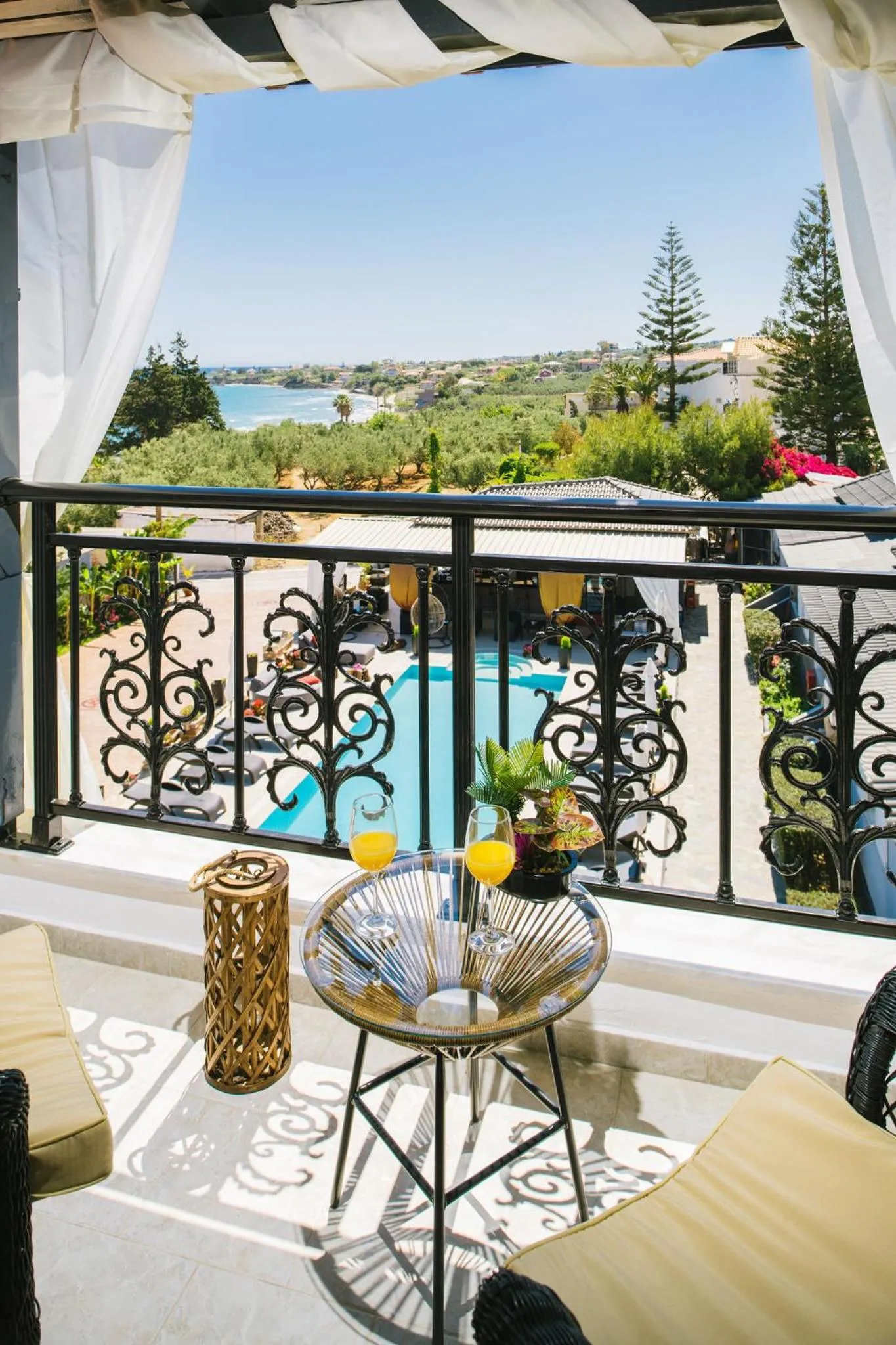 Balcony/Terrace in Villa Corali Apartments Sea Breath & Pool