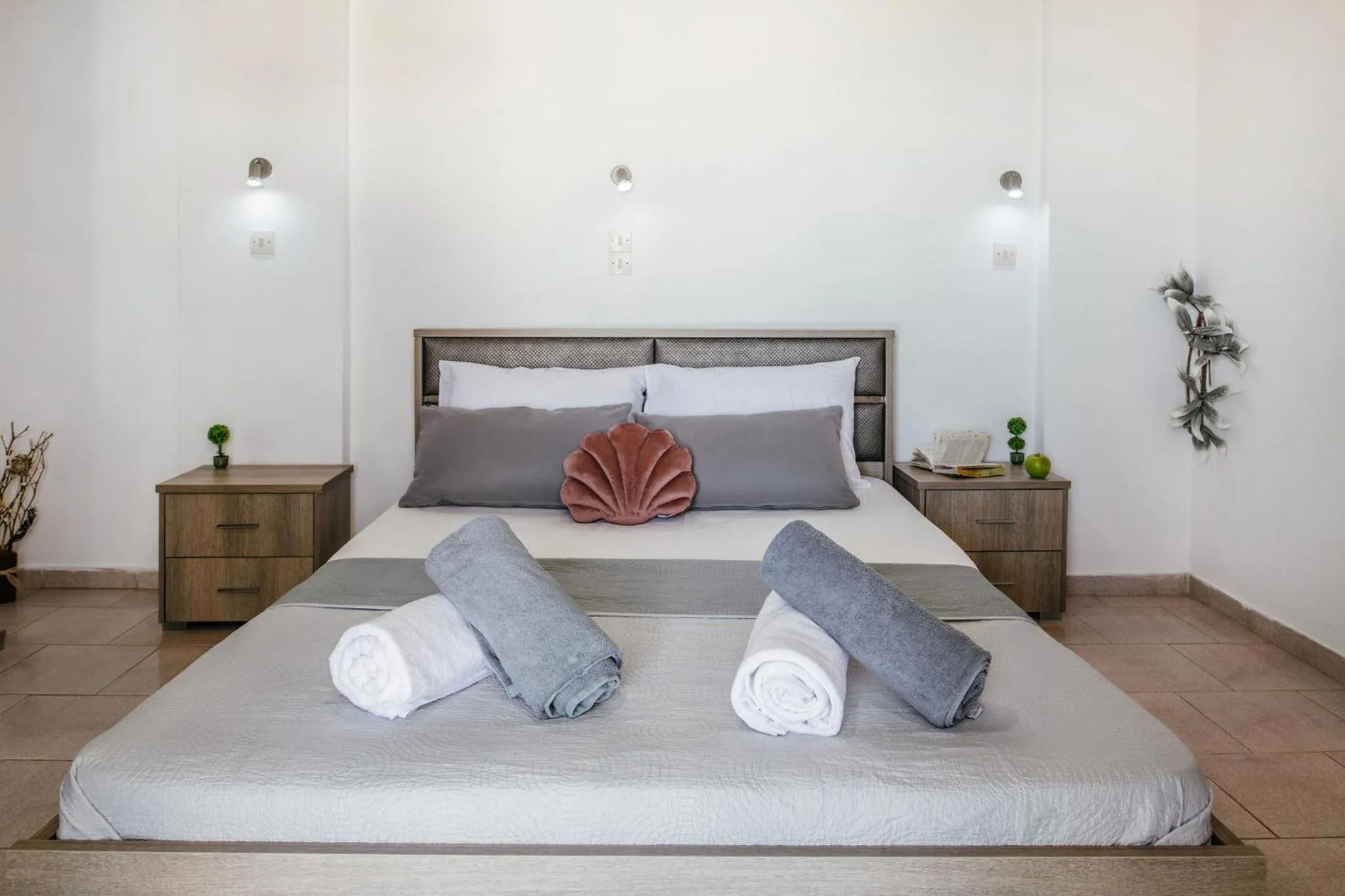 Bed in Villa Corali Apartments Sea Breath & Pool