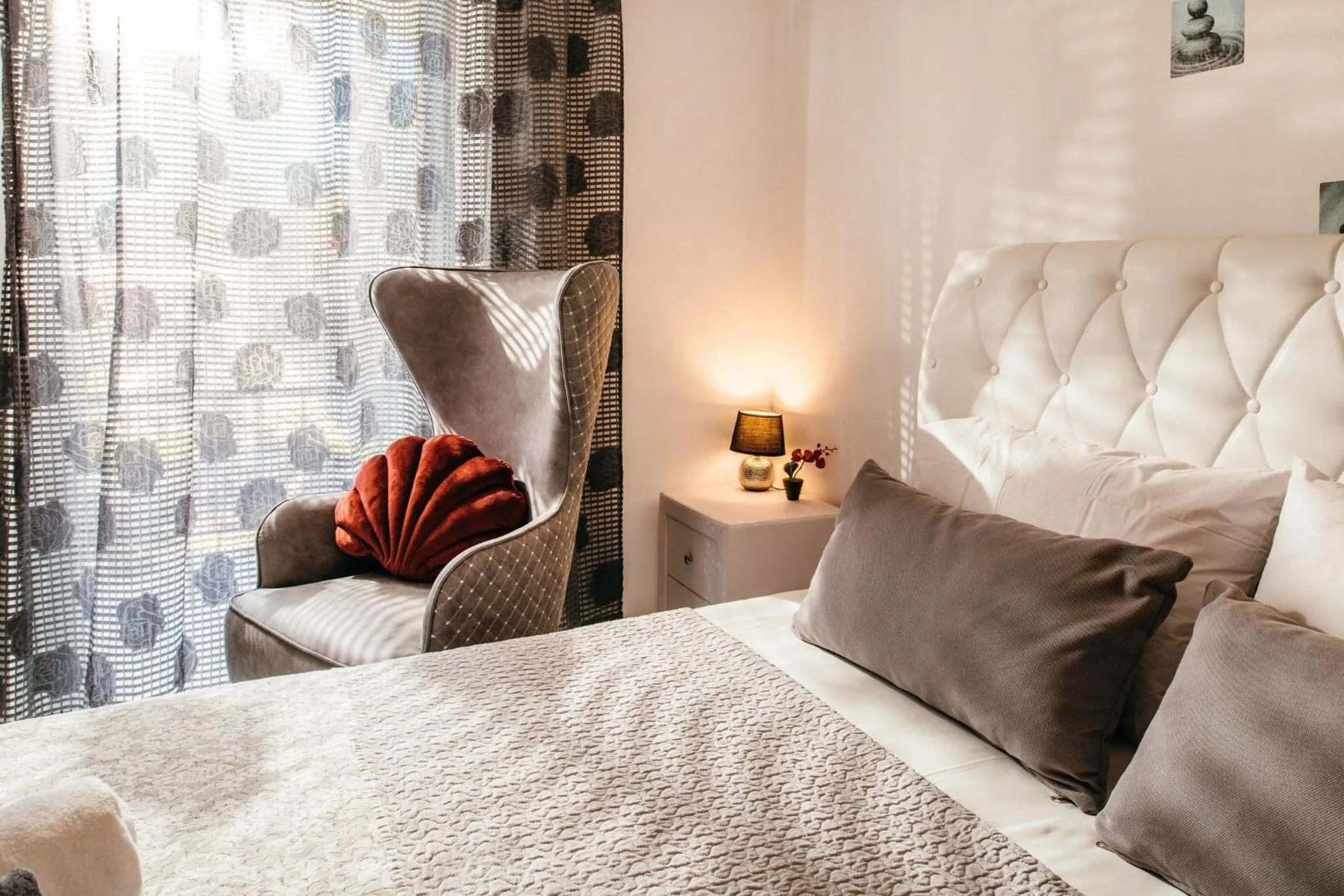 Bed in Villa Corali Apartments Sea Breath & Pool