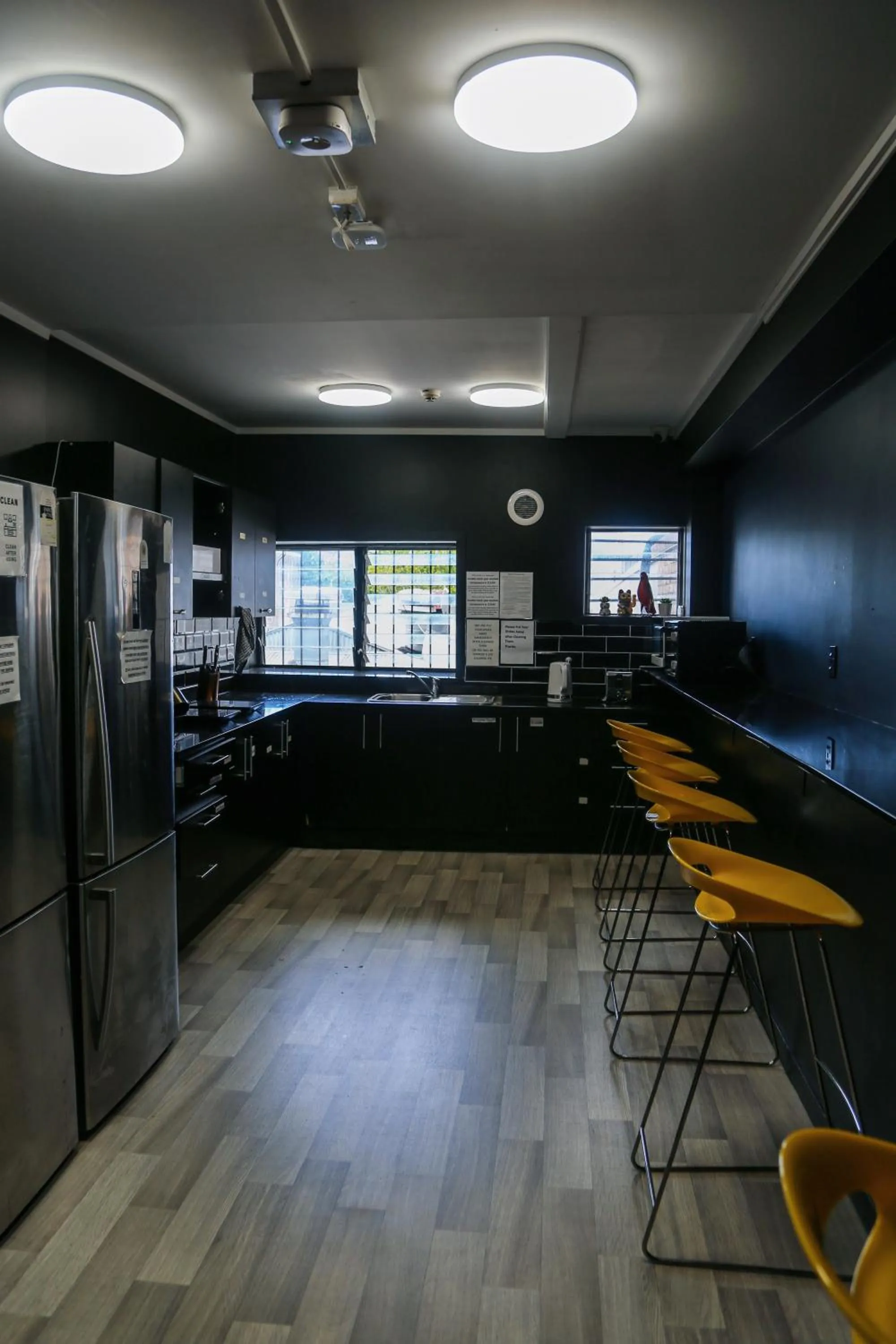 Communal kitchen in K Road City Travellers