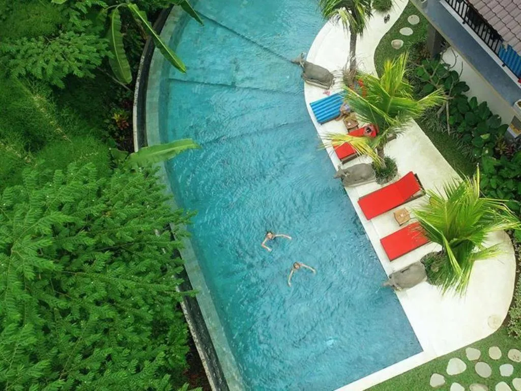 Garden view in Jungle Haven Resort Central Ubud
