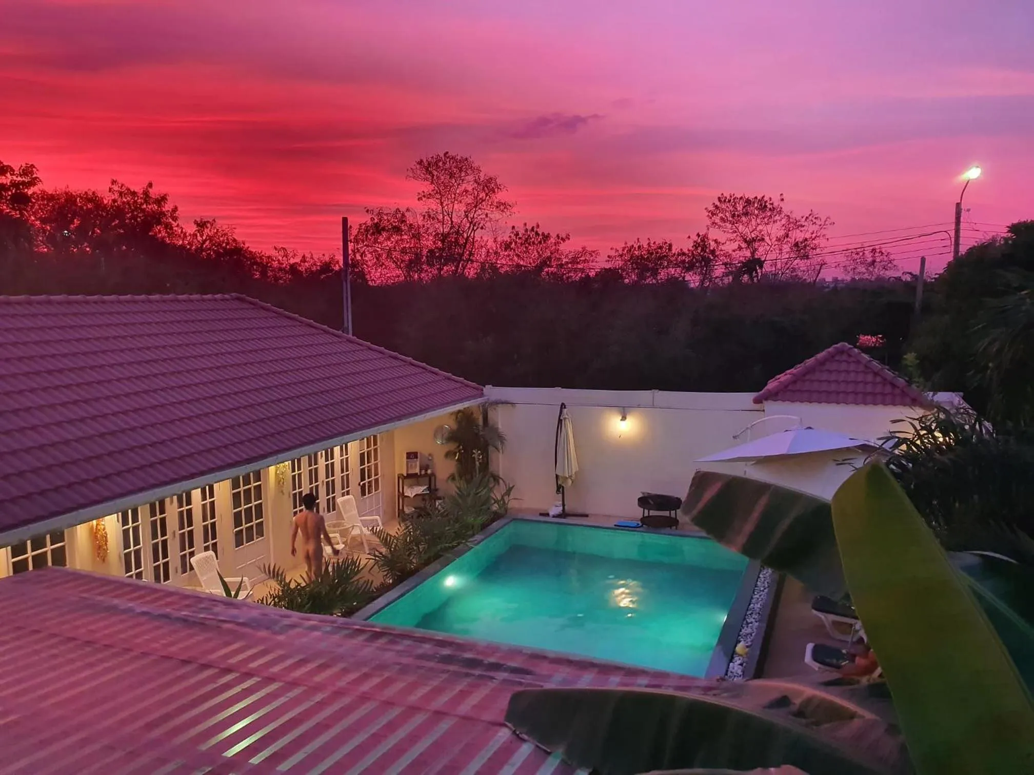 Swimming pool in Barefeet Naturist Resort