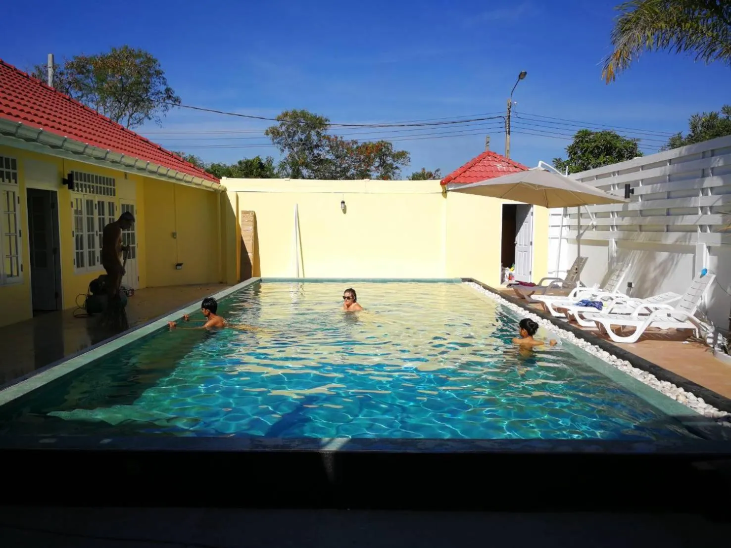 Swimming pool in Barefeet Naturist Resort