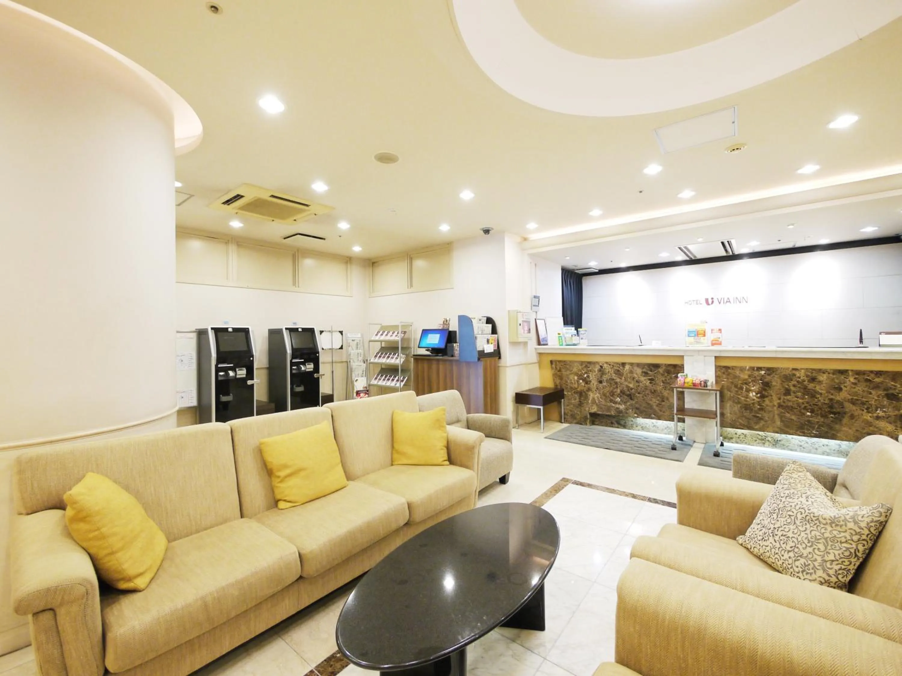 Communal lounge/ TV room, Lobby/Reception in Via Inn Hiroshima Kanayamacho