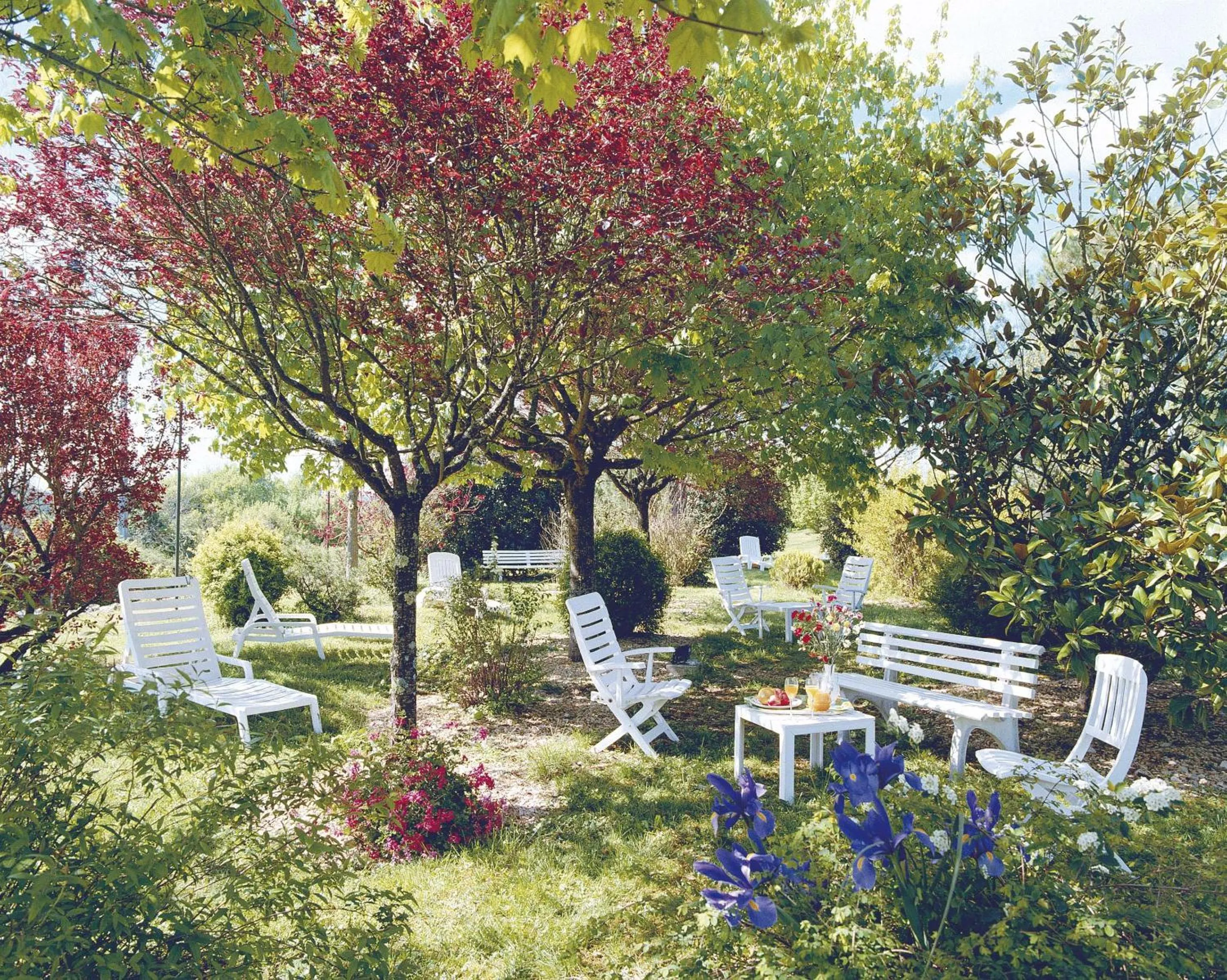 Patio in Hôtel Restaurant du Château