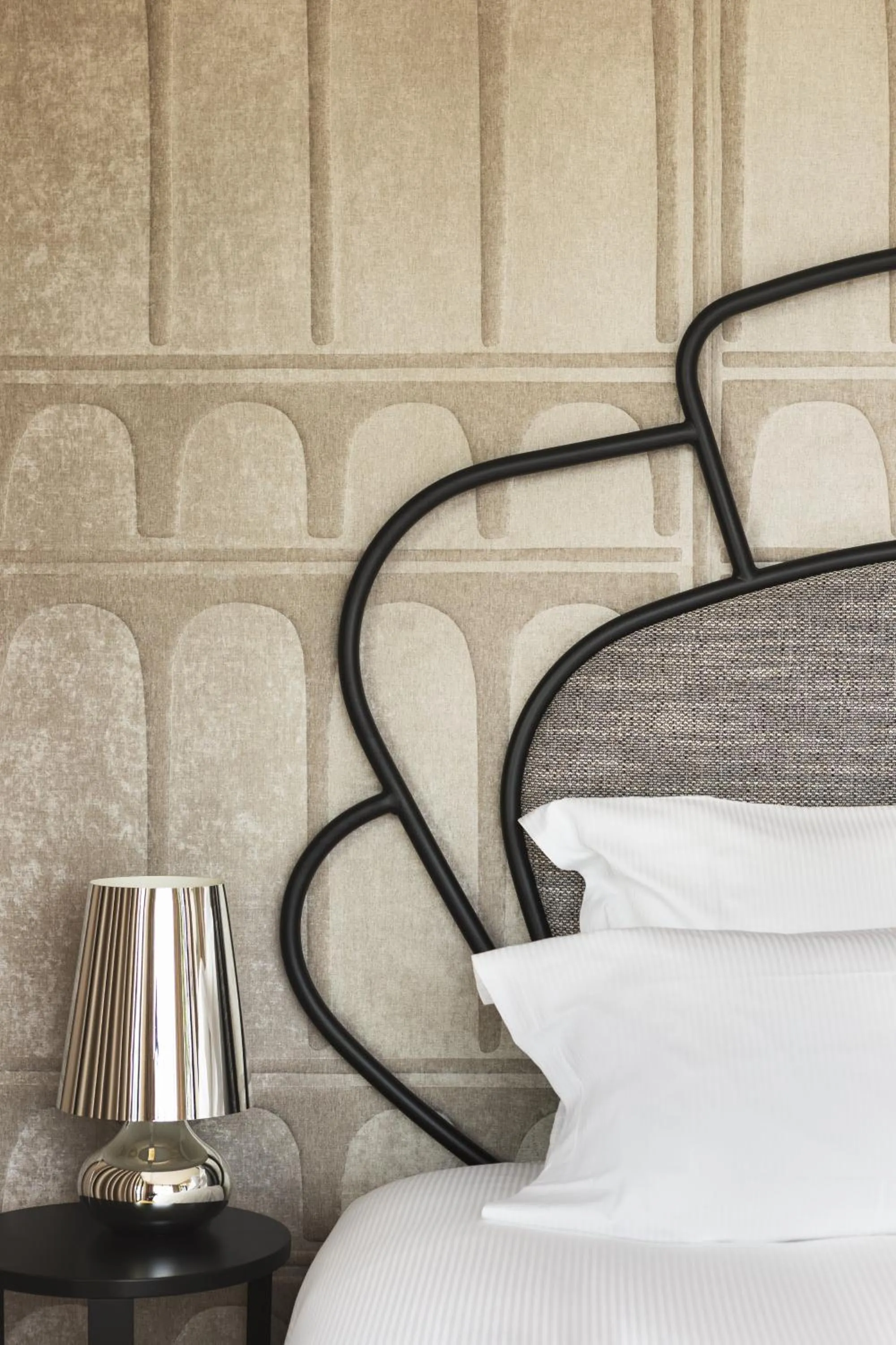 Bed in Grand Hôtel Perros-Guirec