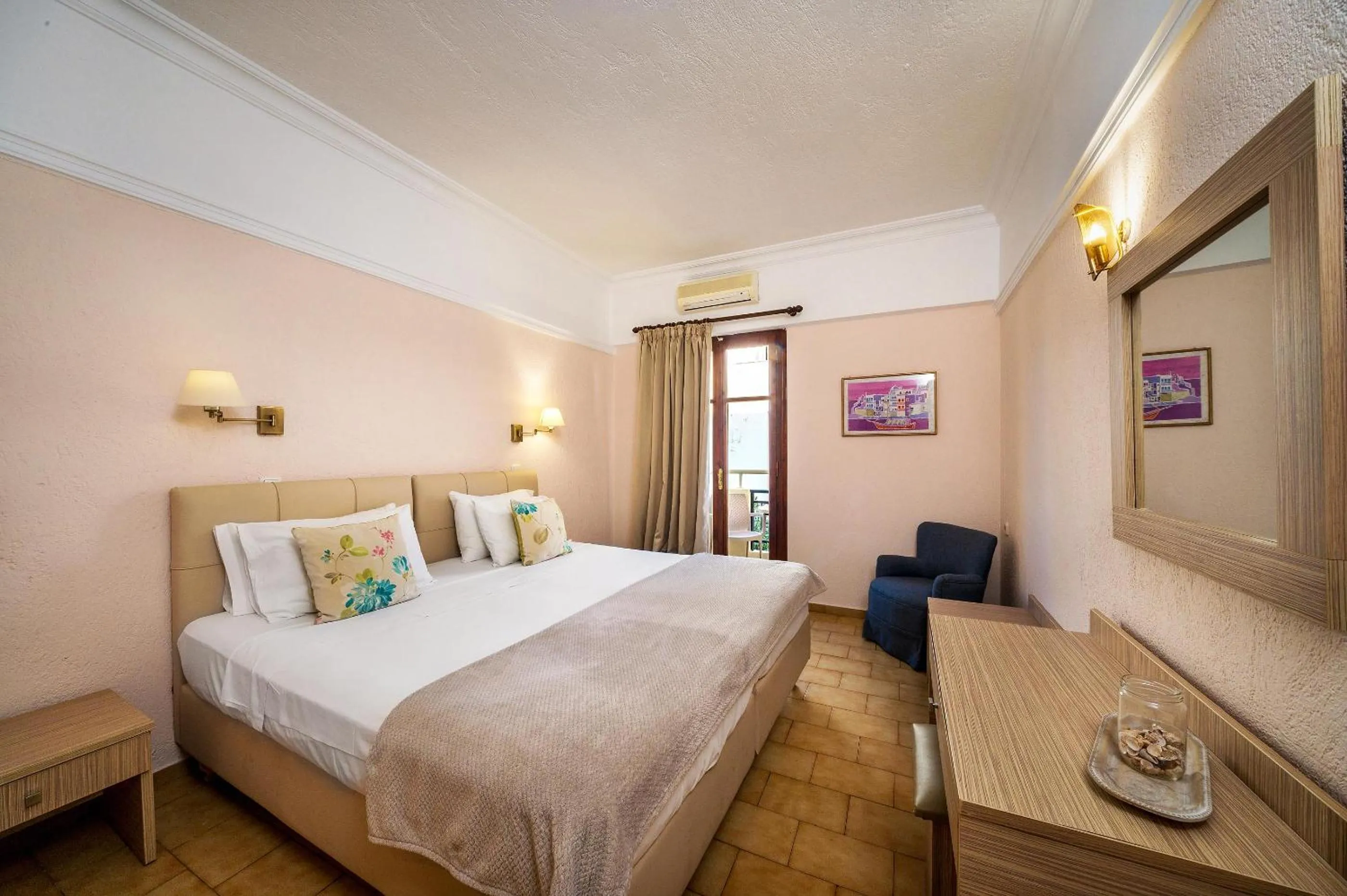 Bed in Malia Mare Hotel