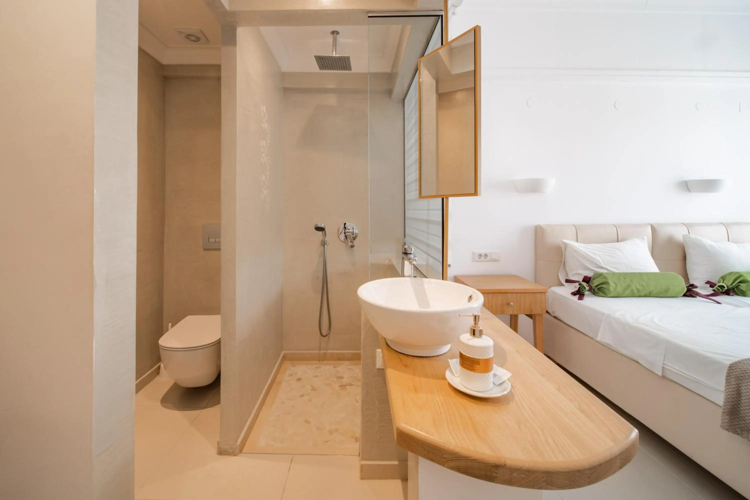 Shower, Bed in Malia Mare Hotel