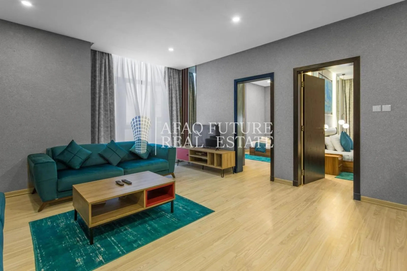 Living room, Bed in Vita Tower