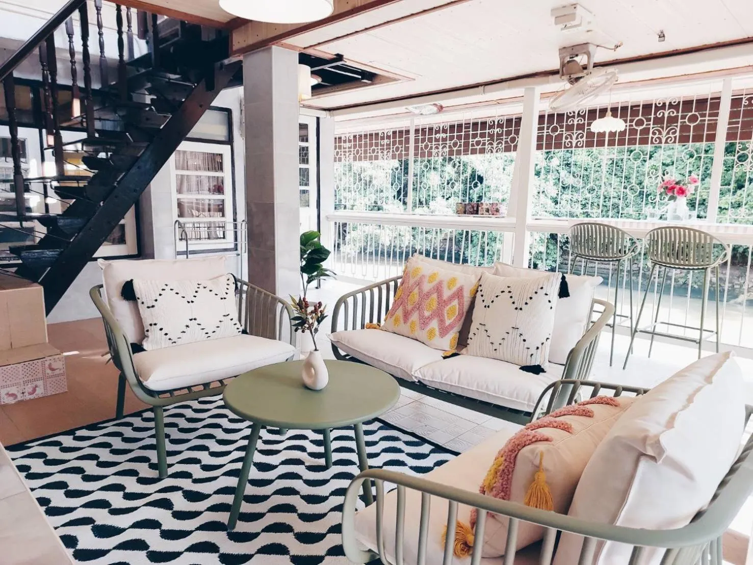 Patio in Green Riverside Homestay