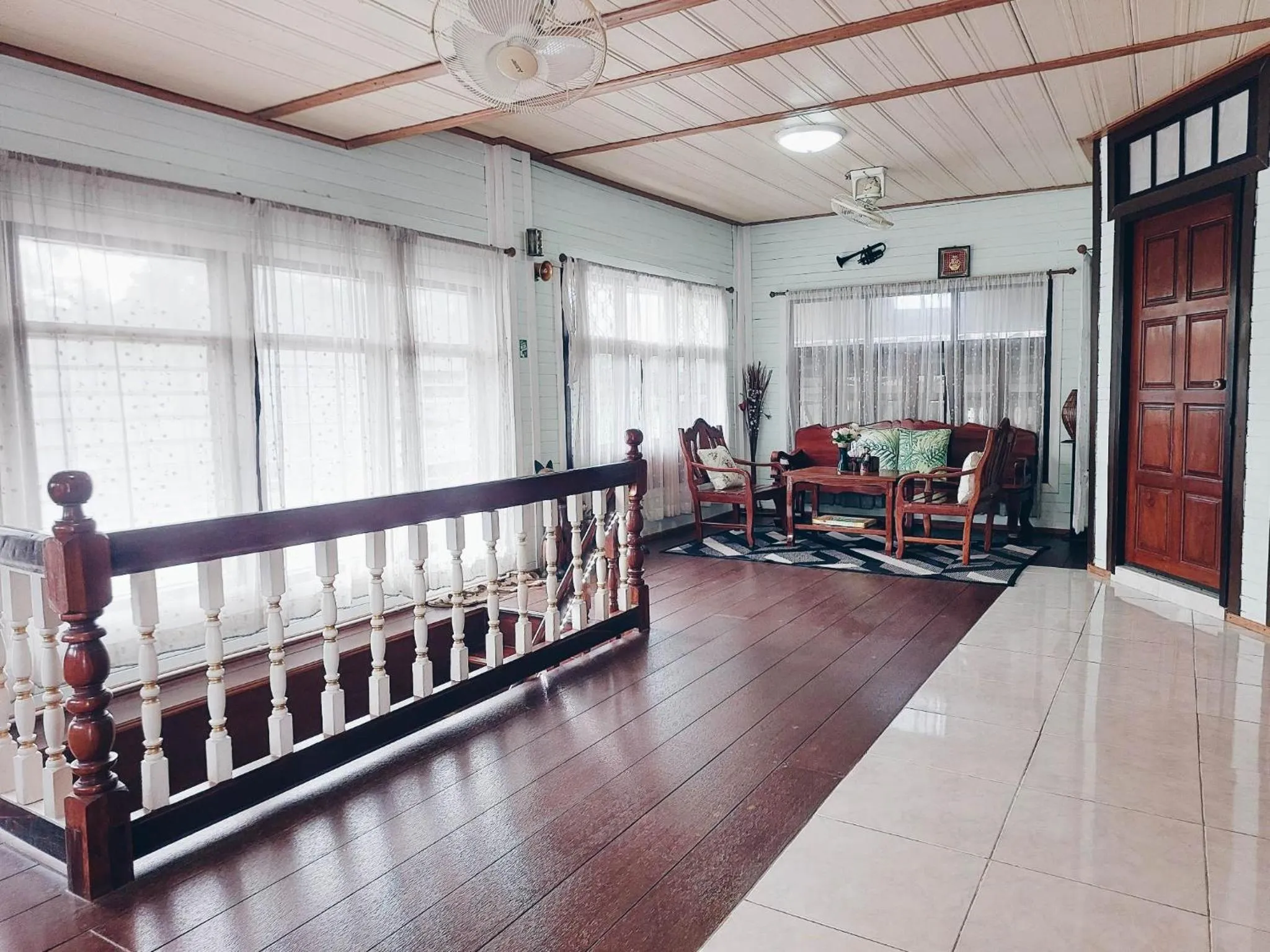 Living room in Green Riverside Homestay