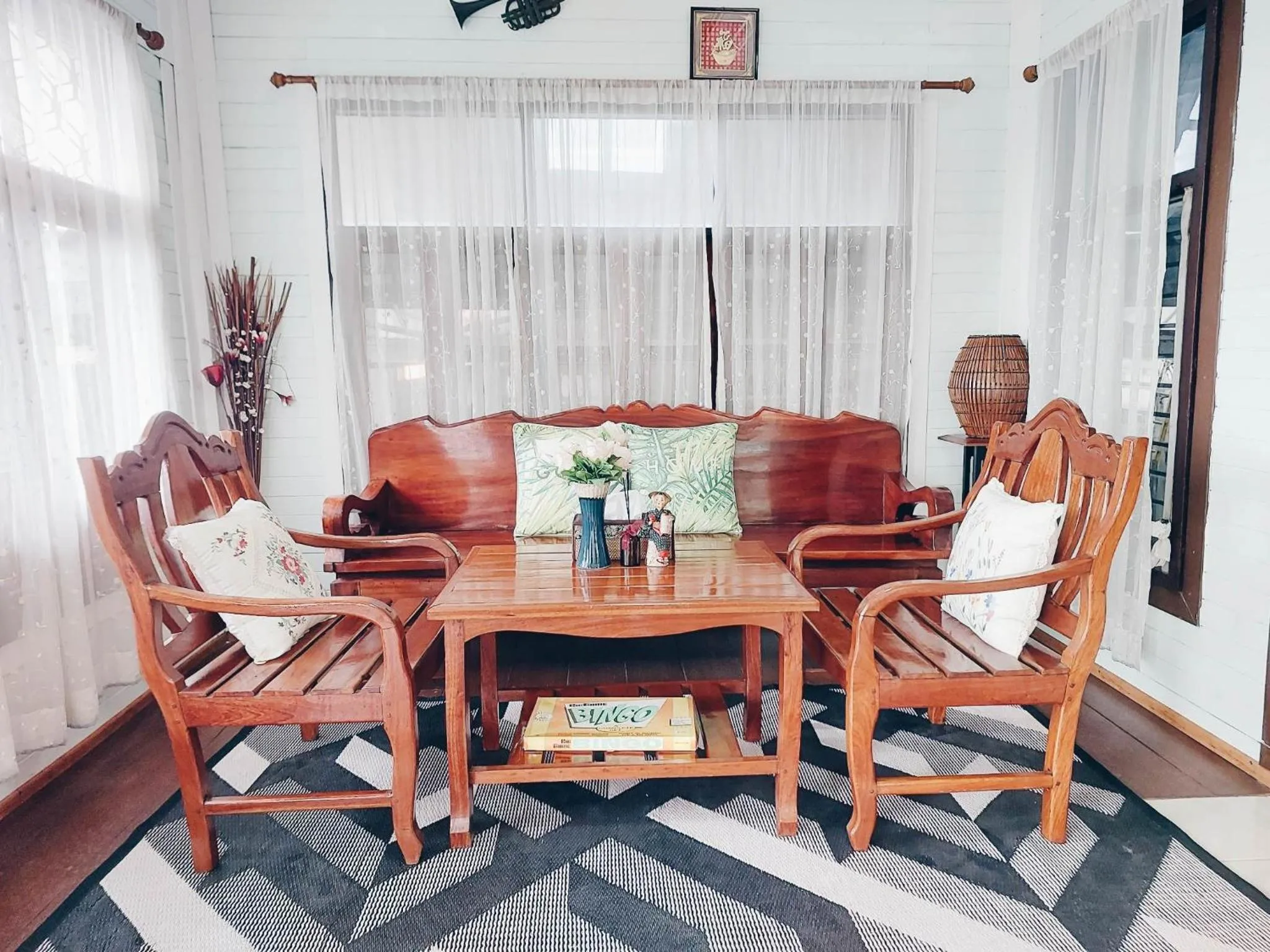 Living room in Green Riverside Homestay