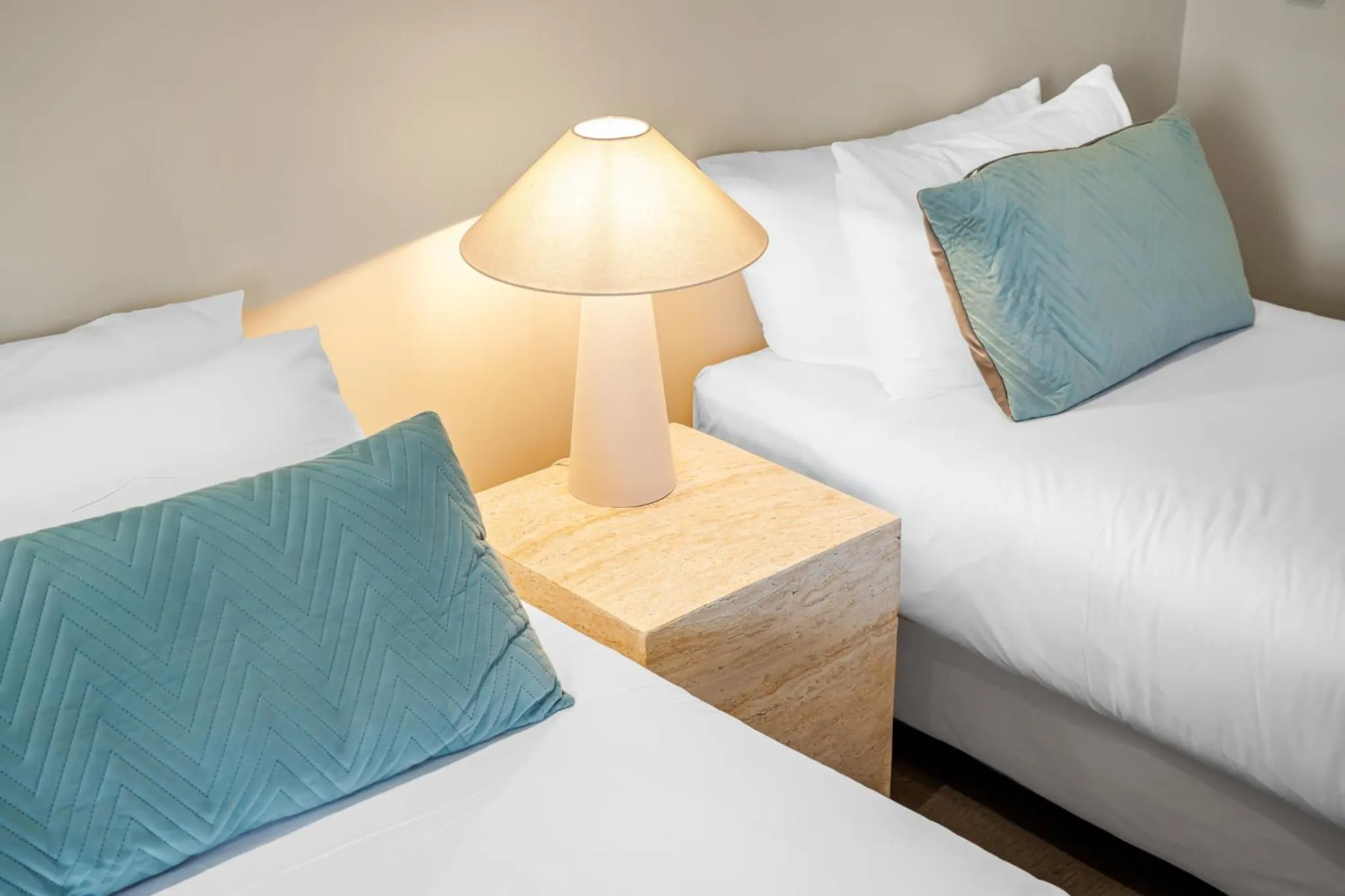 Bed in Deep Blue Hotel & Hot Springs