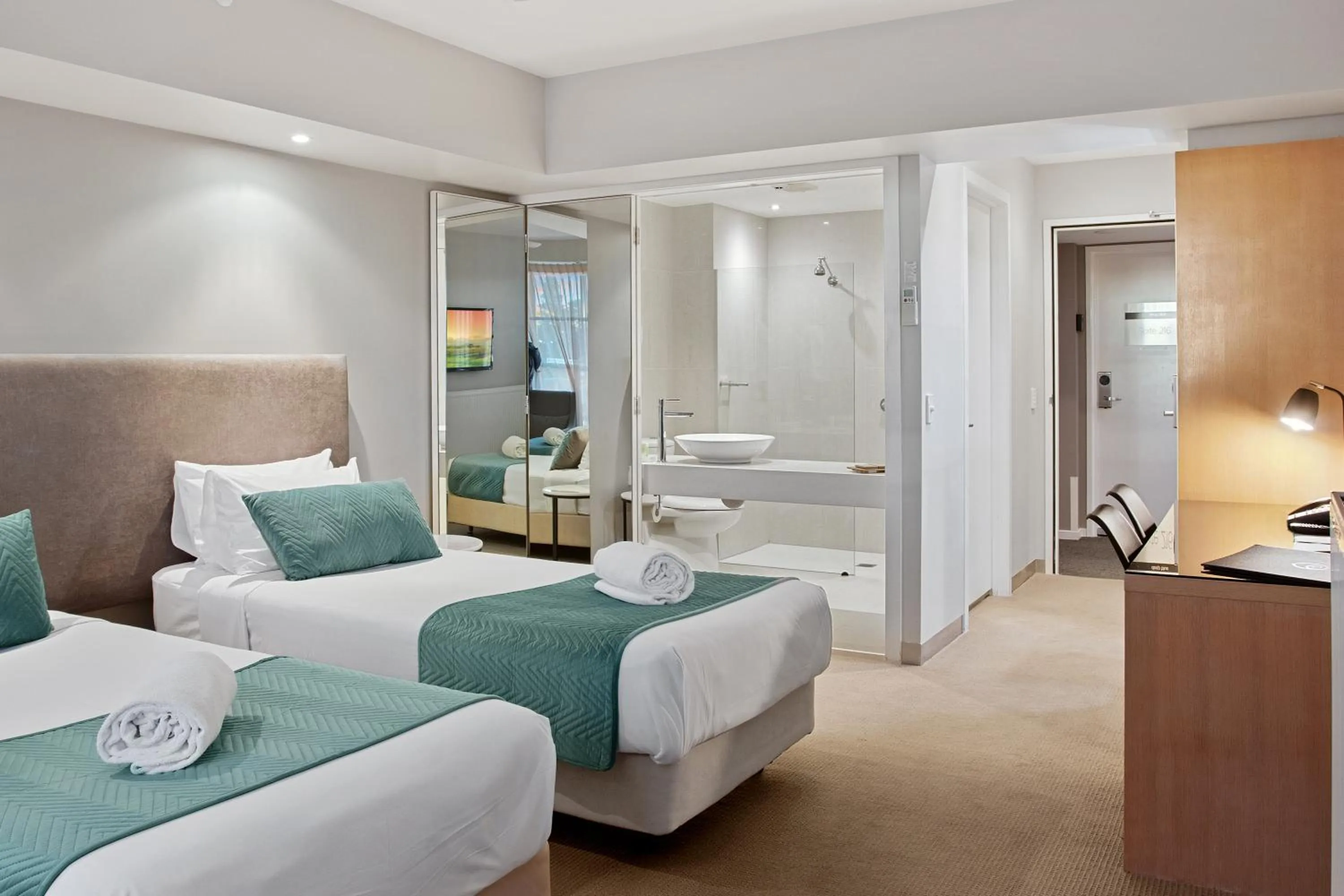 Twin Room with Balcony in Deep Blue Hotel & Hot Springs