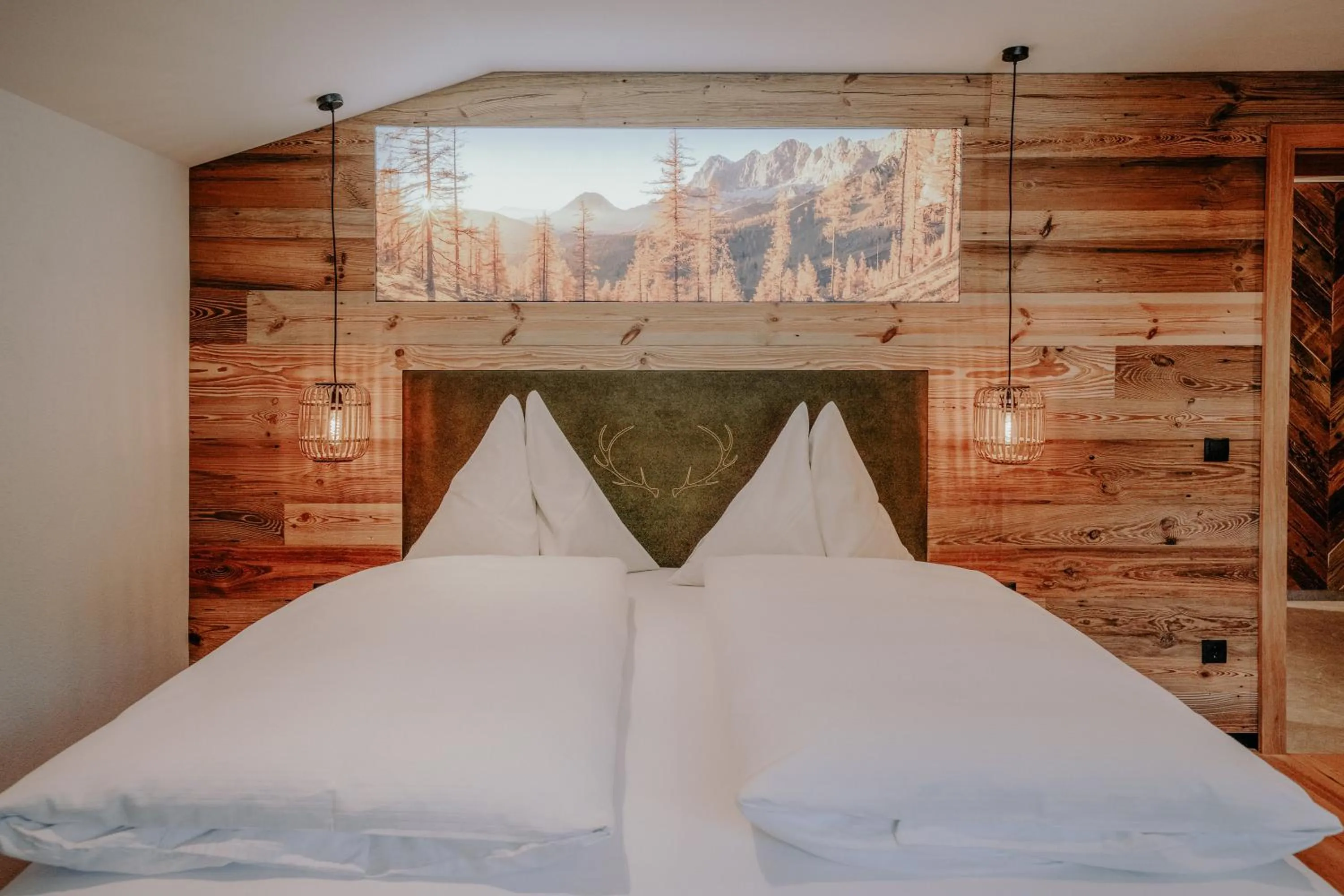 Bed in Frühstückspension Friedheim